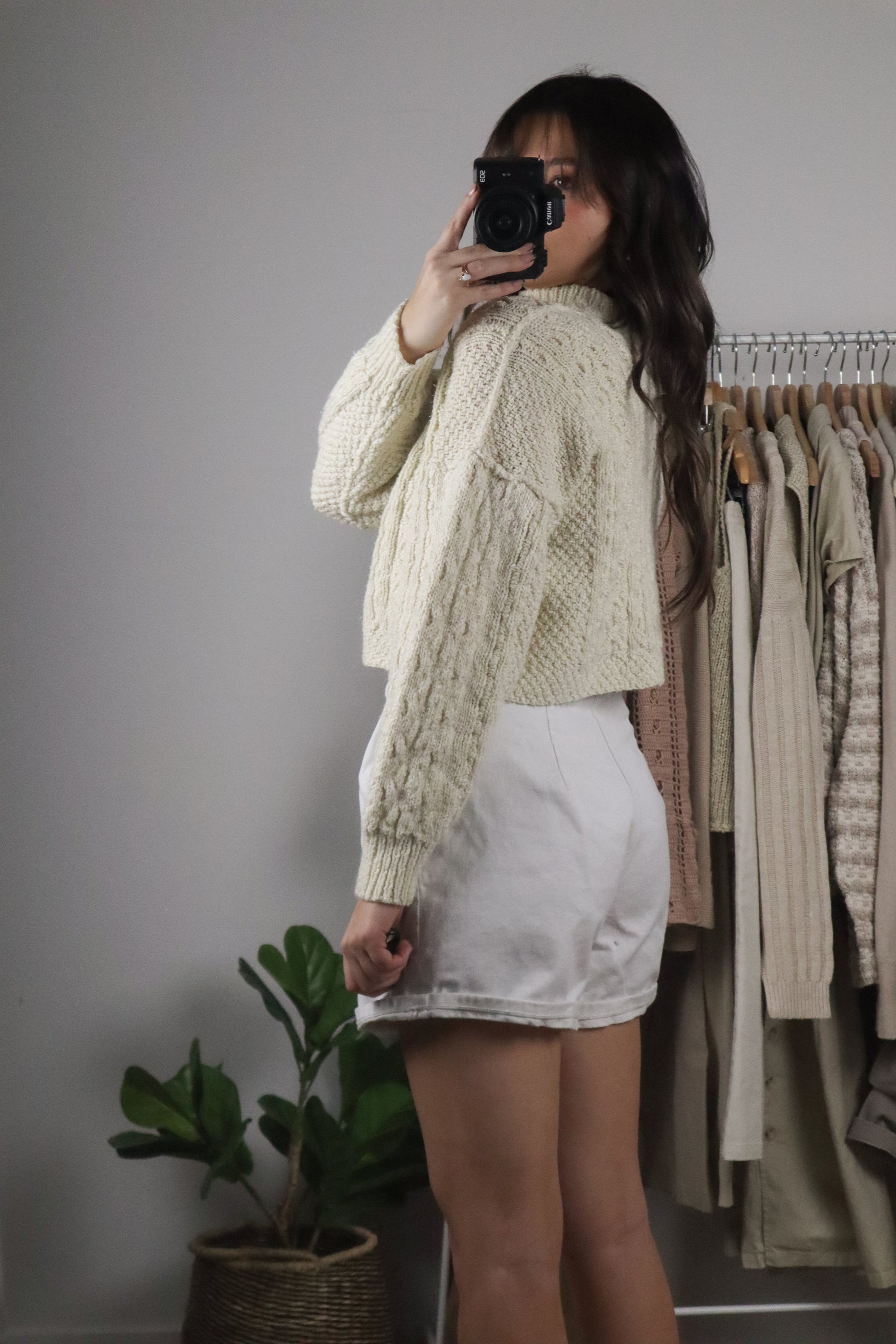 Vintage x Cropped Chunky Knit (S)