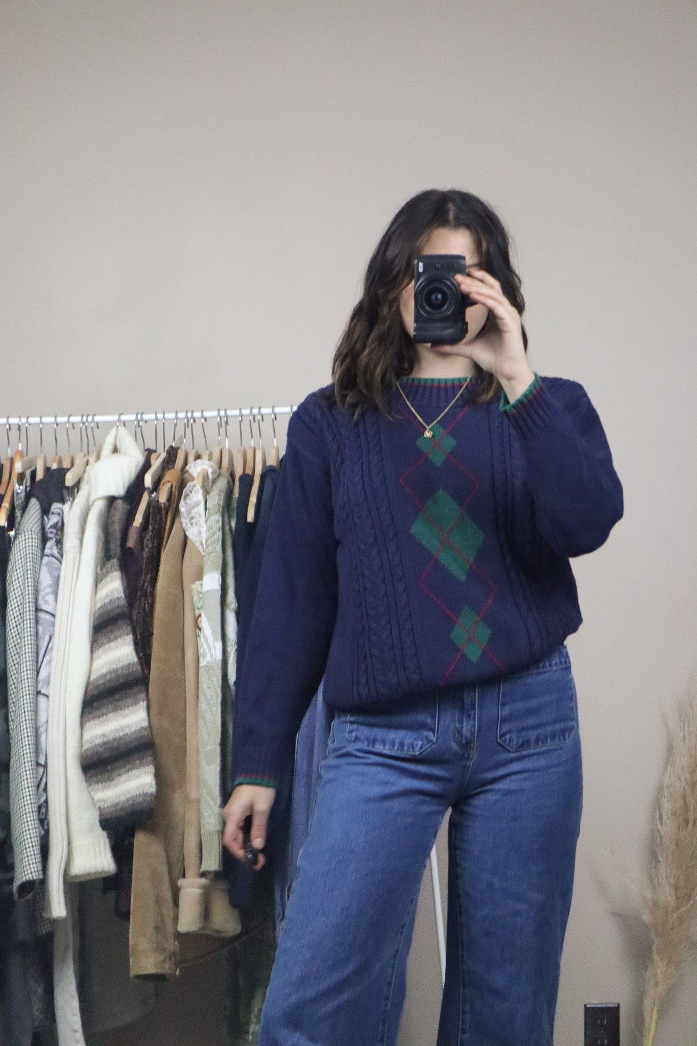 Vintage x Argyle Knit (S)