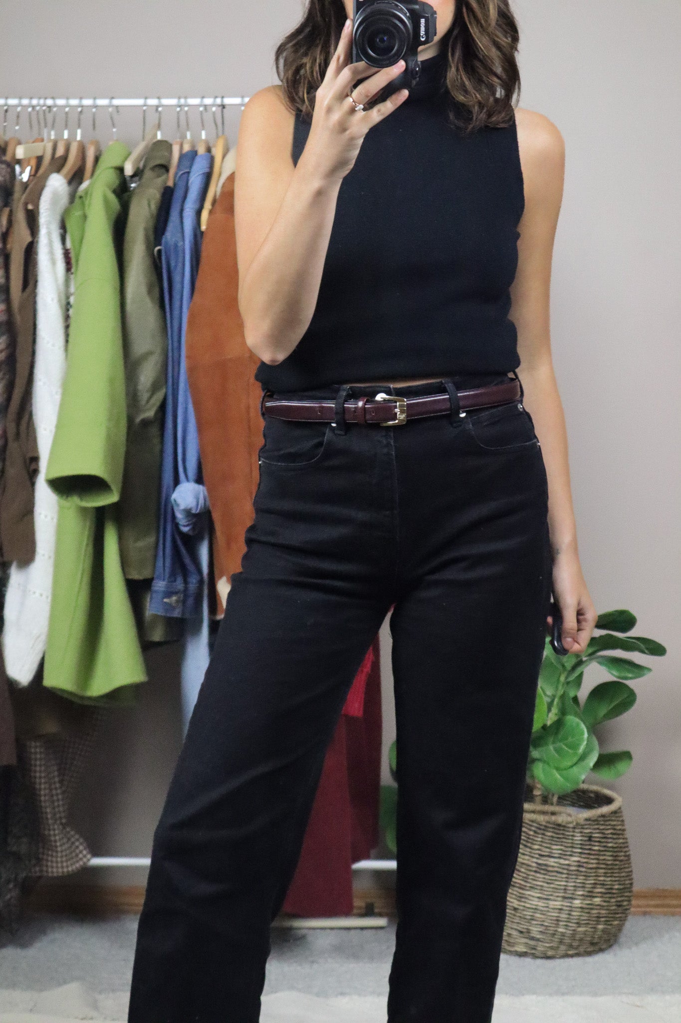 Vintage x Dior Leather Belt (M)