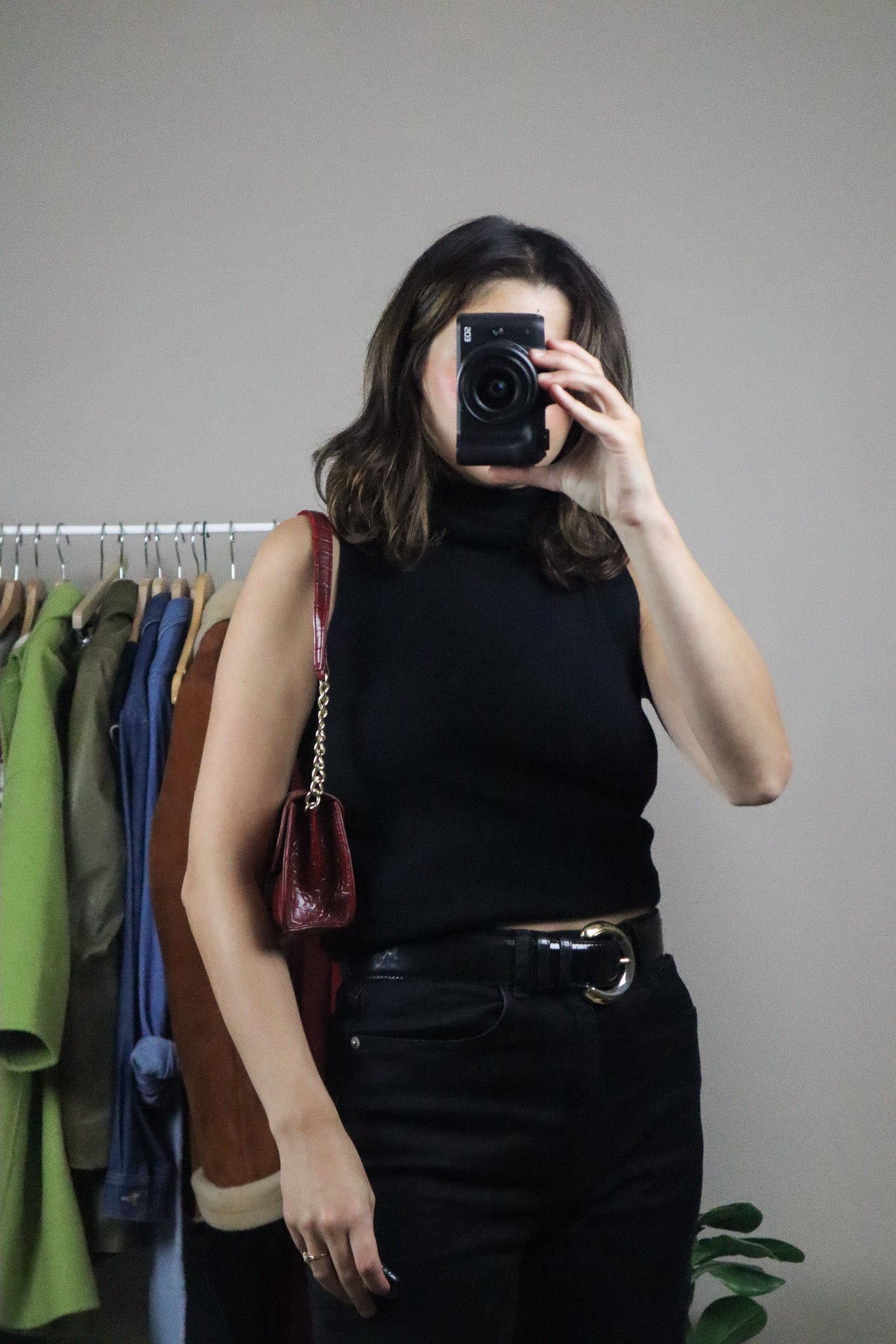 Vintage x Faux Leather Croc Purse