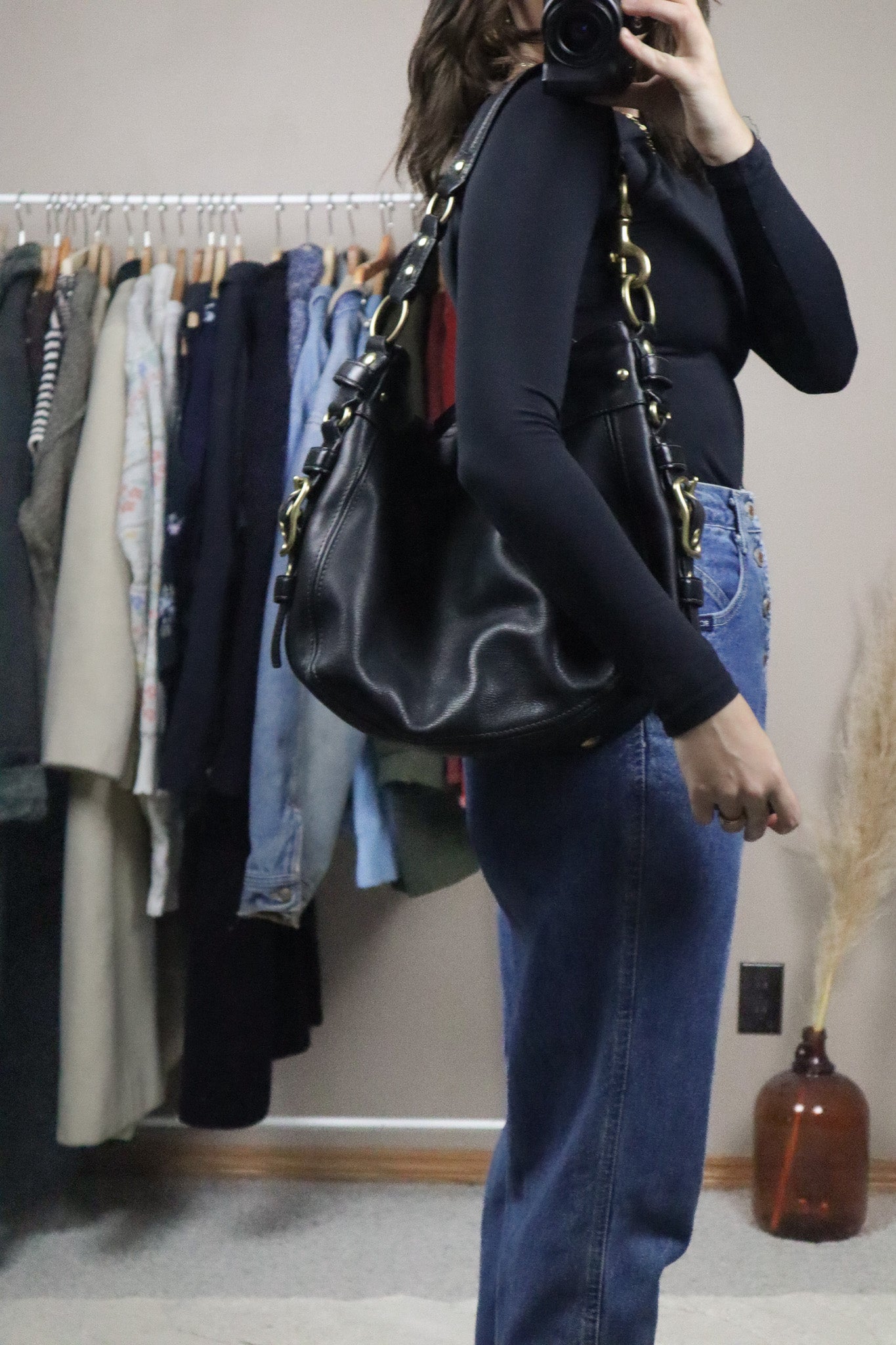 Vintage x Coach x Leather Hobo Bag