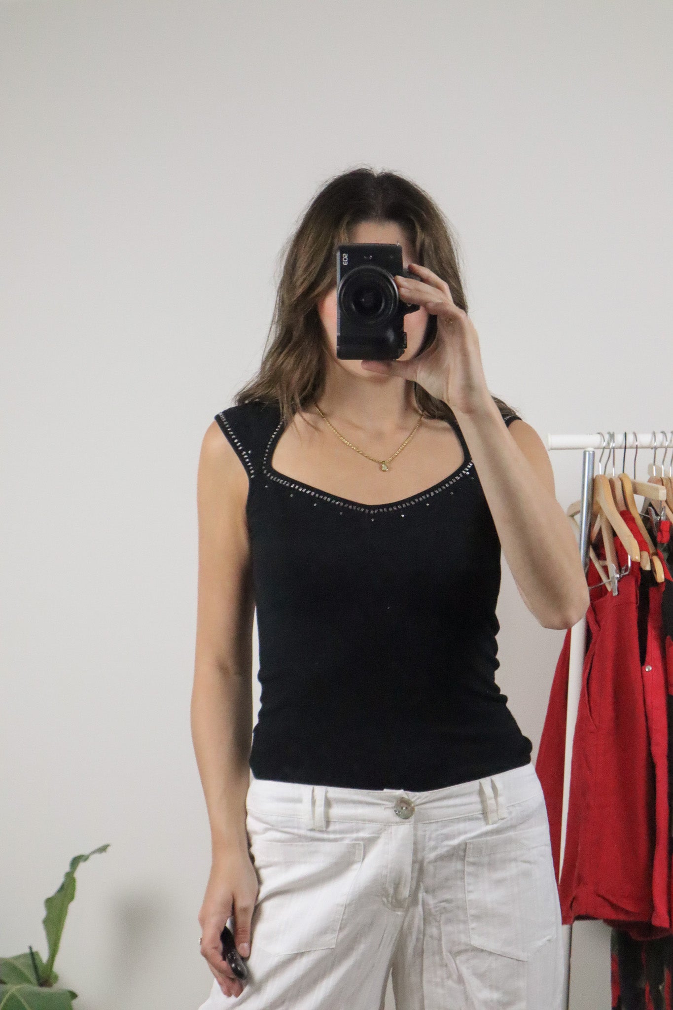 Vintage x Sequins & Beaded Top (XS/S)