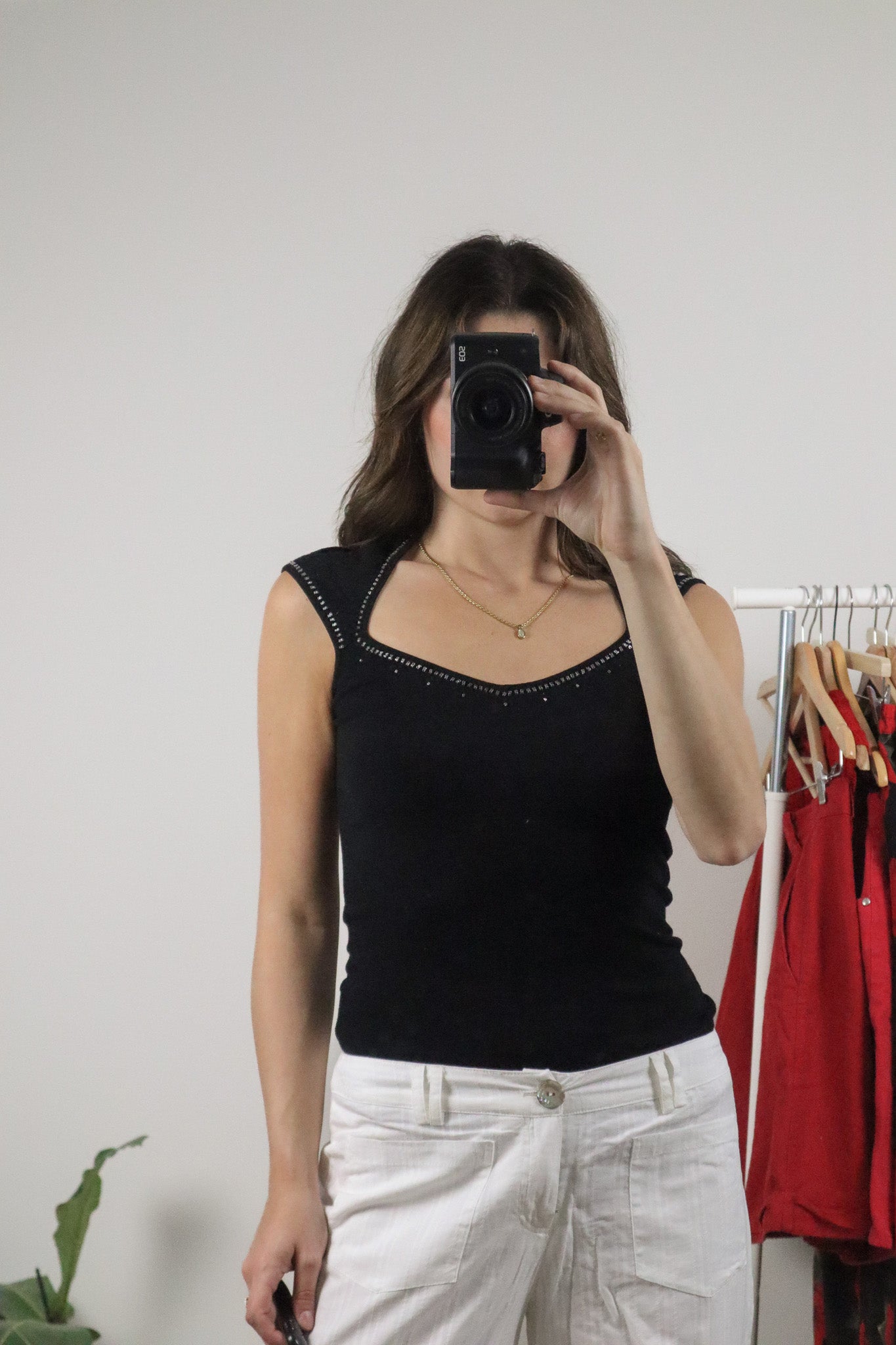 Vintage x Sequins & Beaded Top (XS/S)