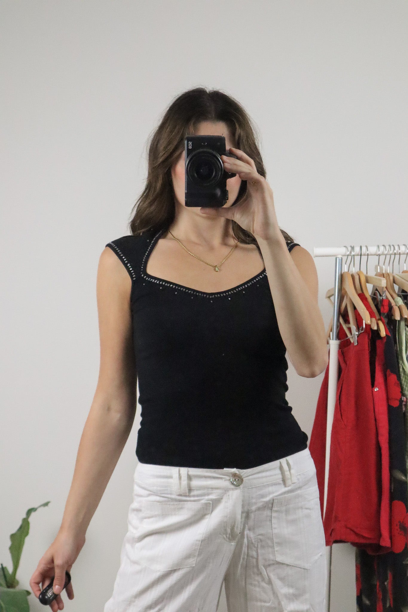 Vintage x Sequins & Beaded Top (XS/S)