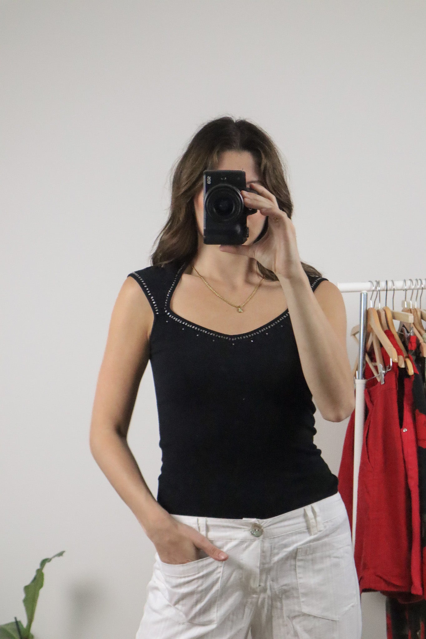 Vintage x Sequins & Beaded Top (XS/S)