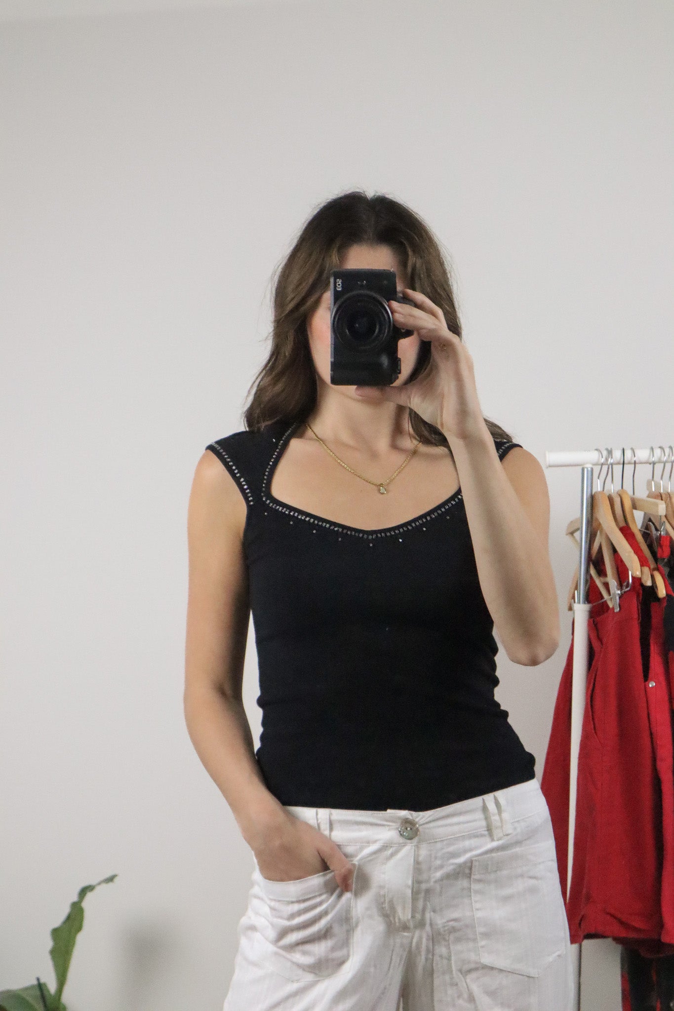 Vintage x Sequins & Beaded Top (XS/S)