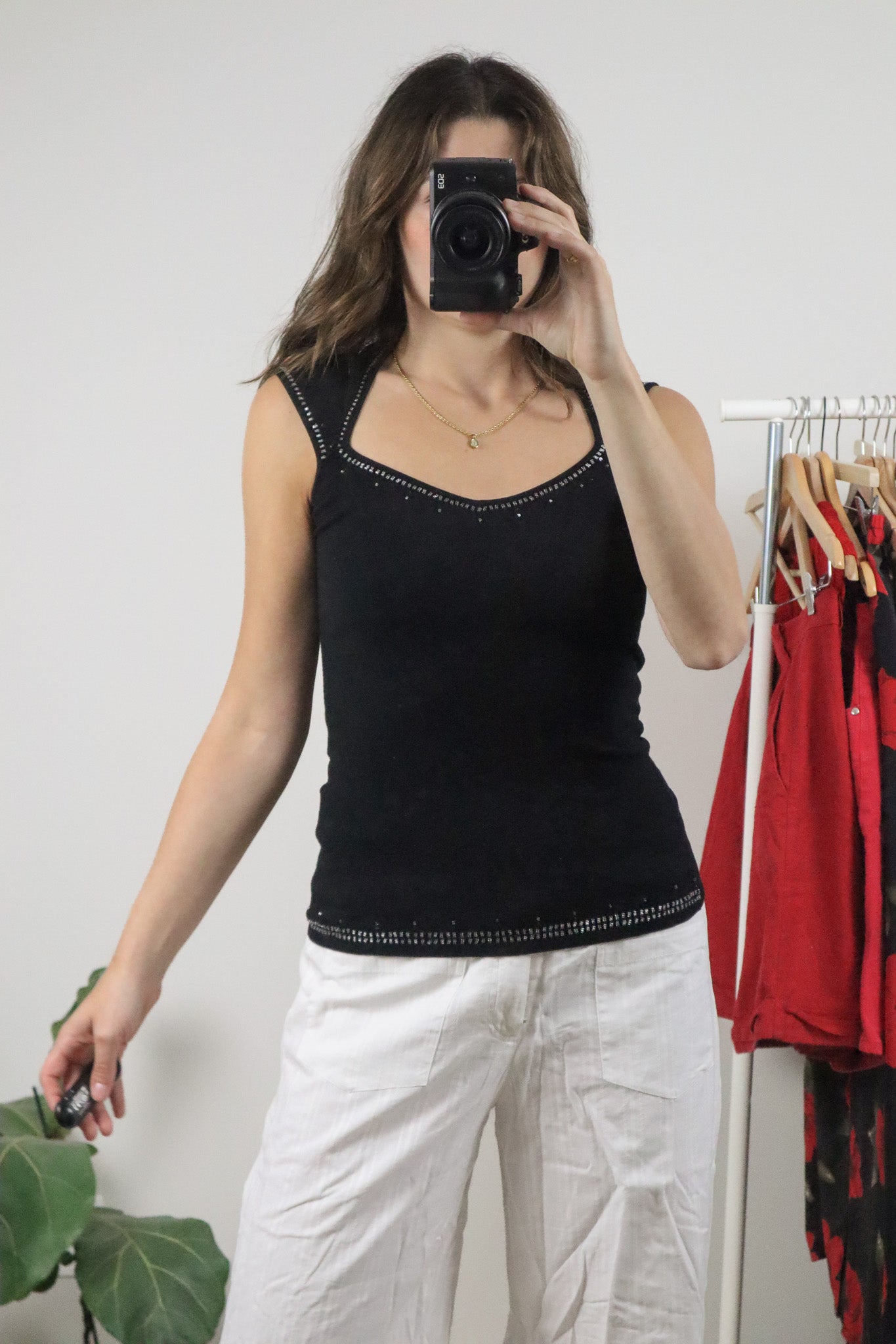 Vintage x Sequins & Beaded Top (XS/S)