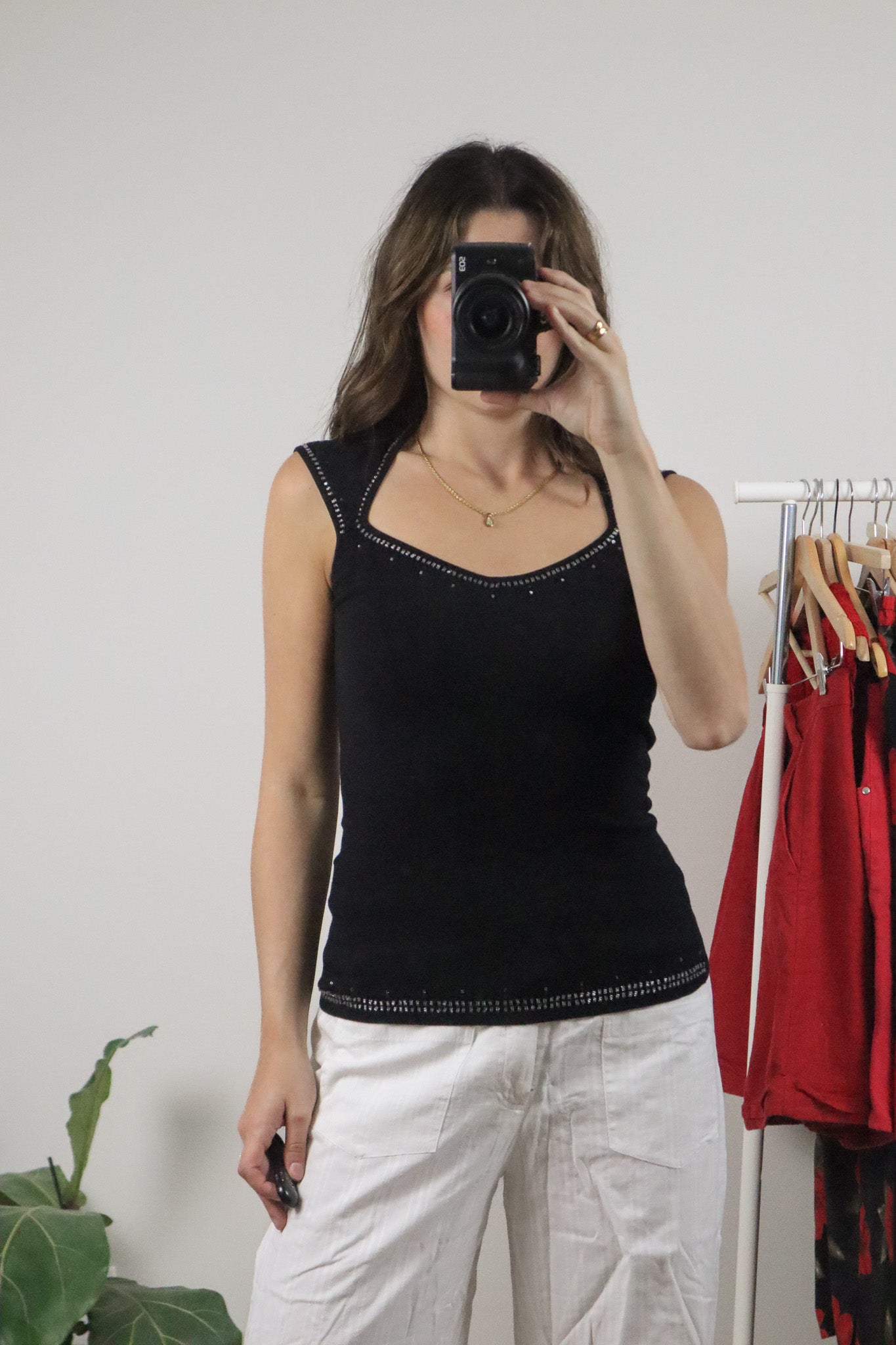 Vintage x Sequins & Beaded Top (XS/S)