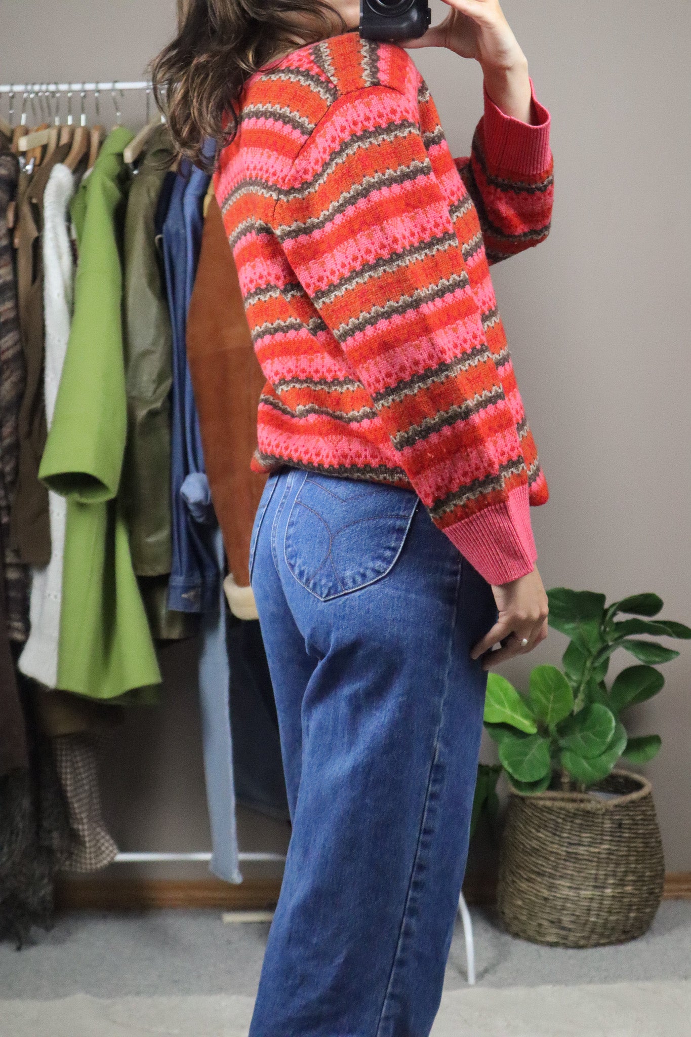 Vintage x Merino Wool Patterned Sweater (M)