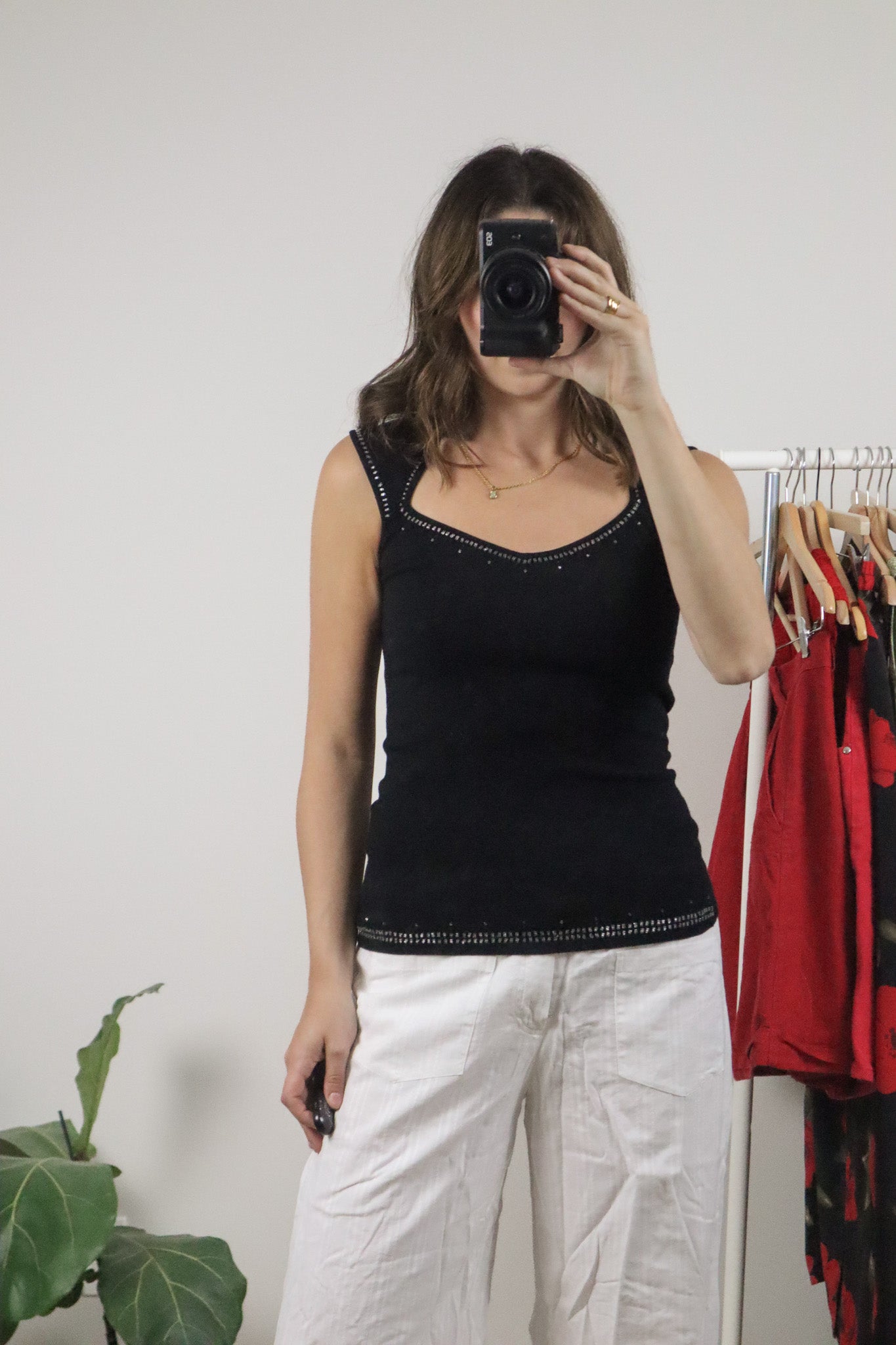 Vintage x Sequins & Beaded Top (XS/S)