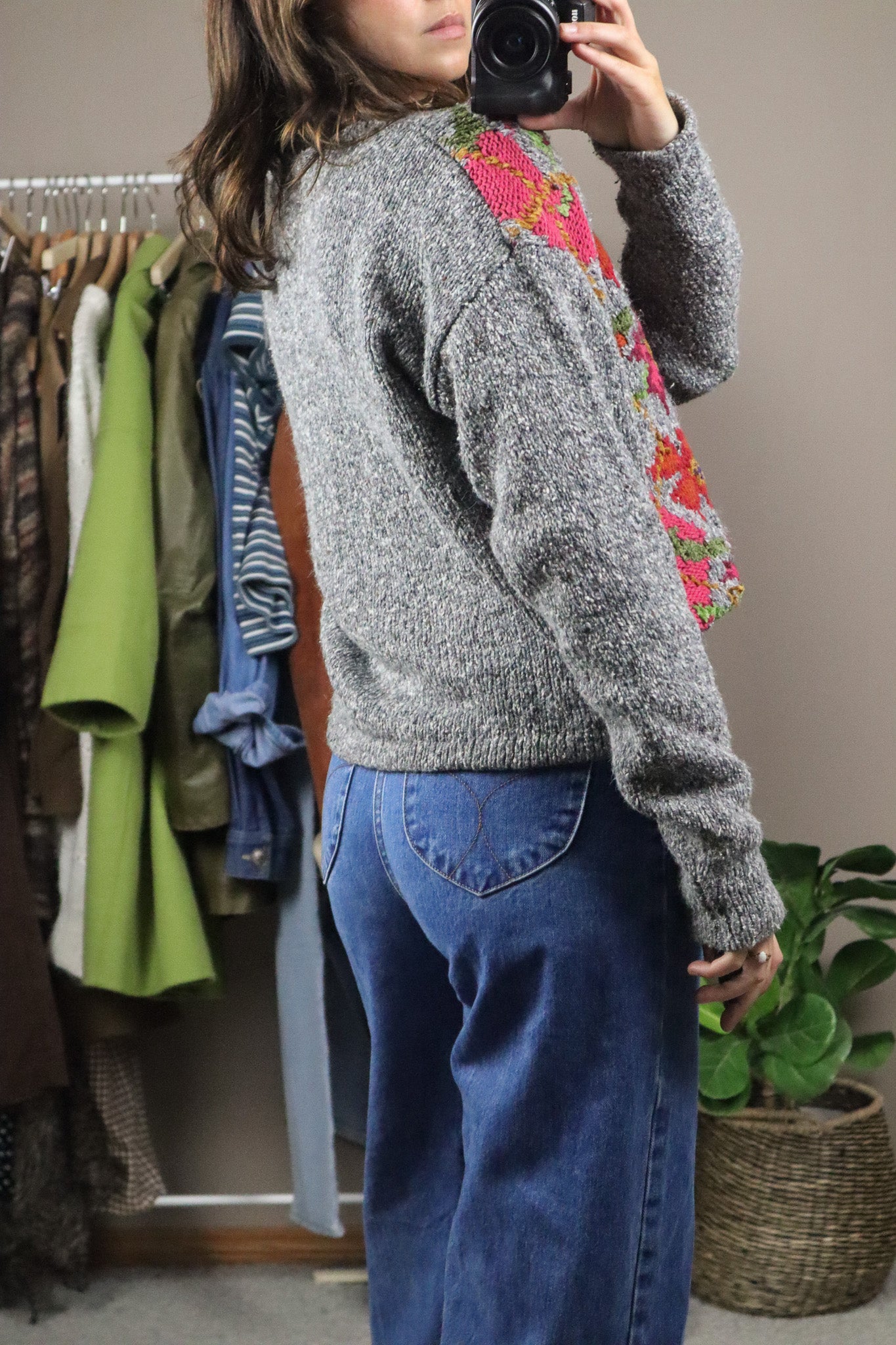 Vintage x Wool Blend Patterned Knit (S)