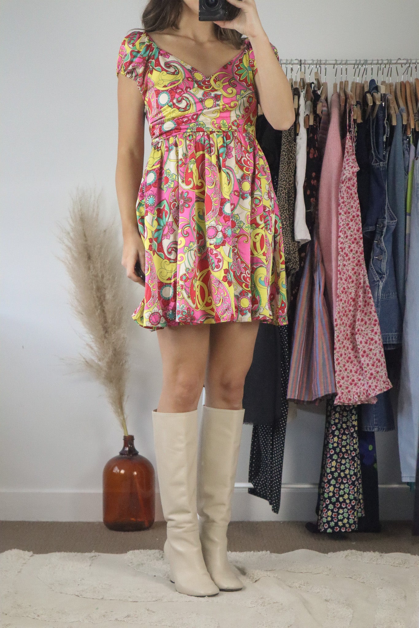 Y2K x Betsey Johnson Silk Pattered Dress (6/8)
