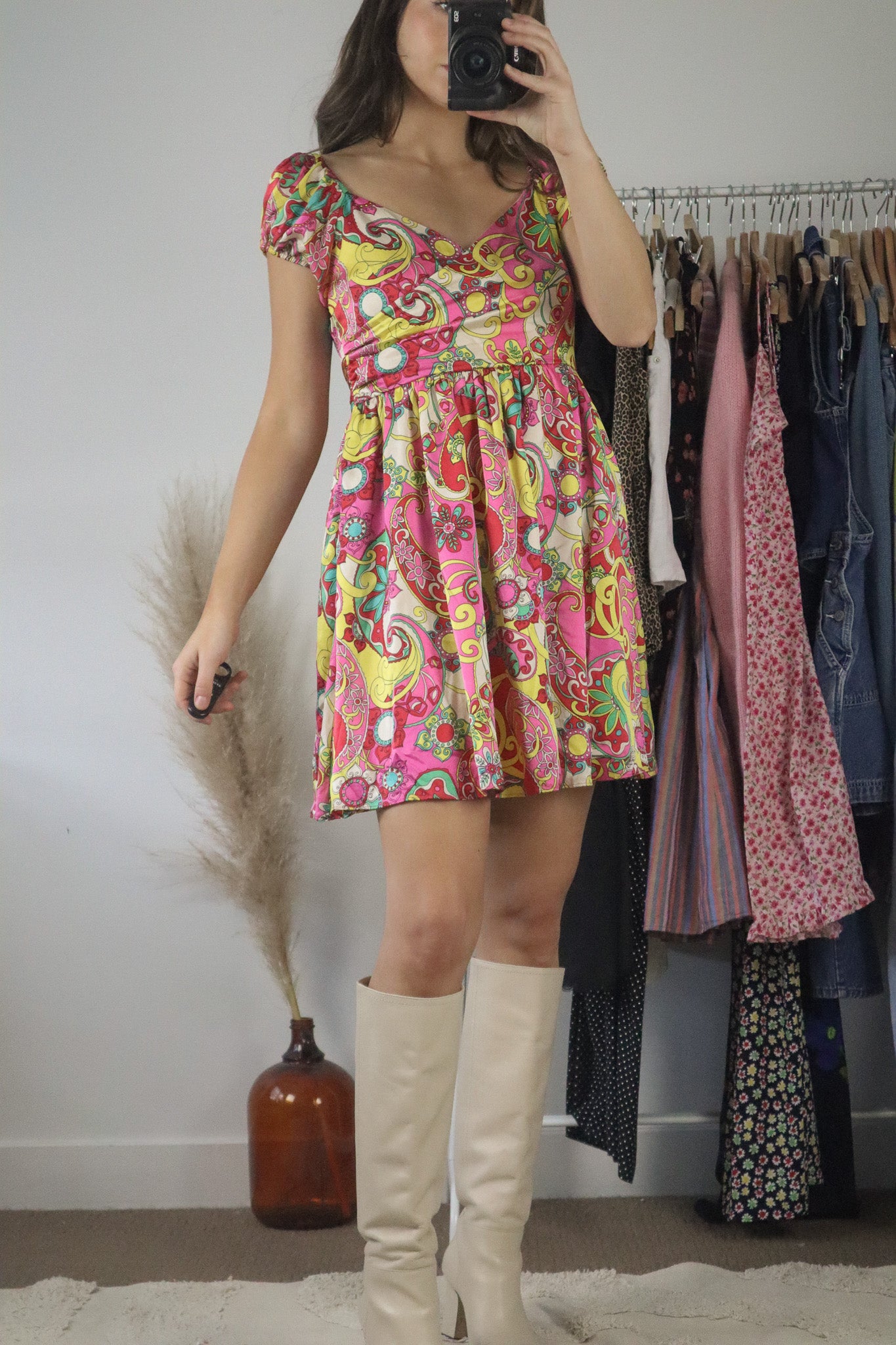 Y2K x Betsey Johnson Silk Pattered Dress (6/8)