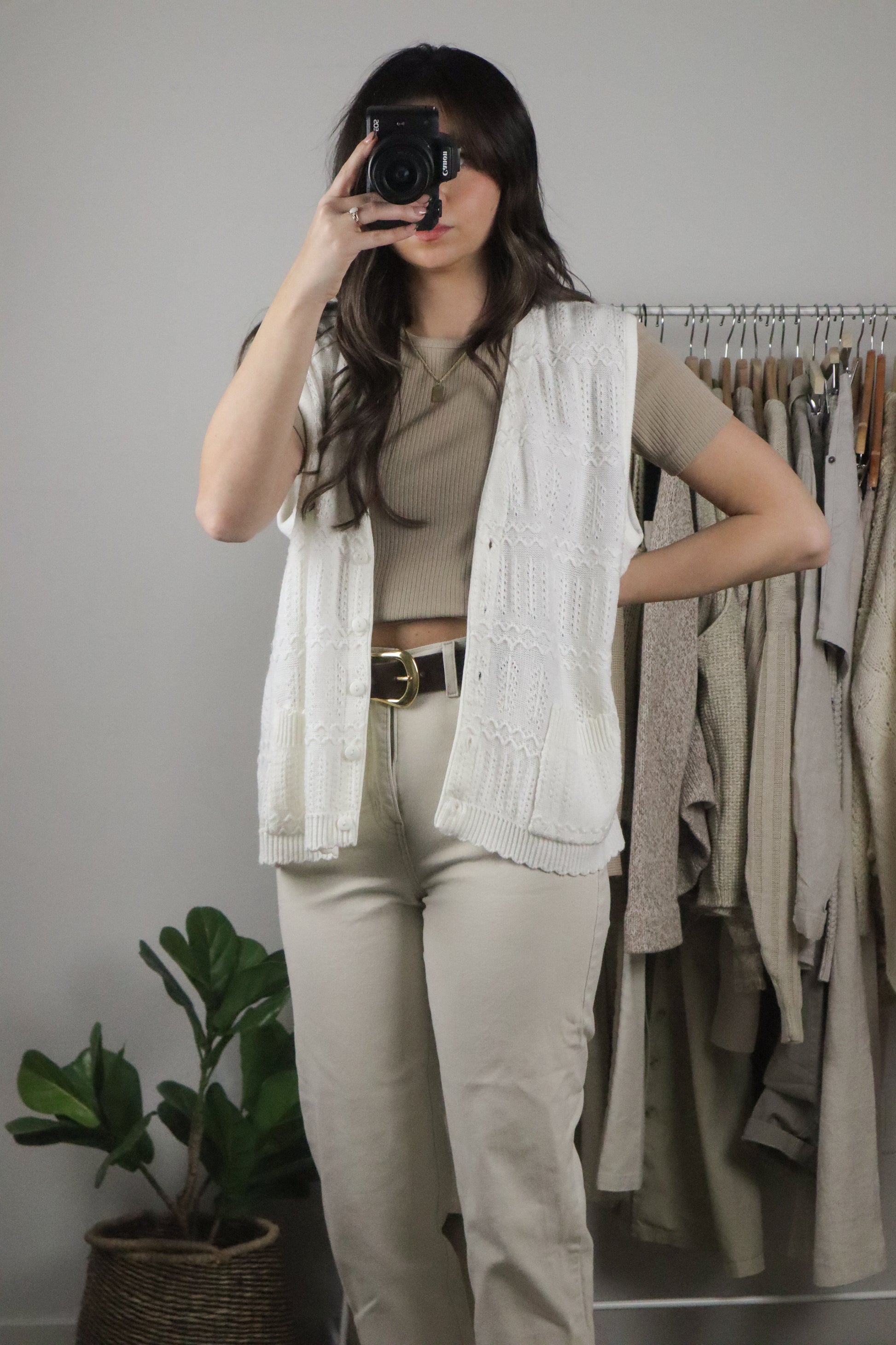 Made in Canada x Vintage x Textured Vest (M/L)