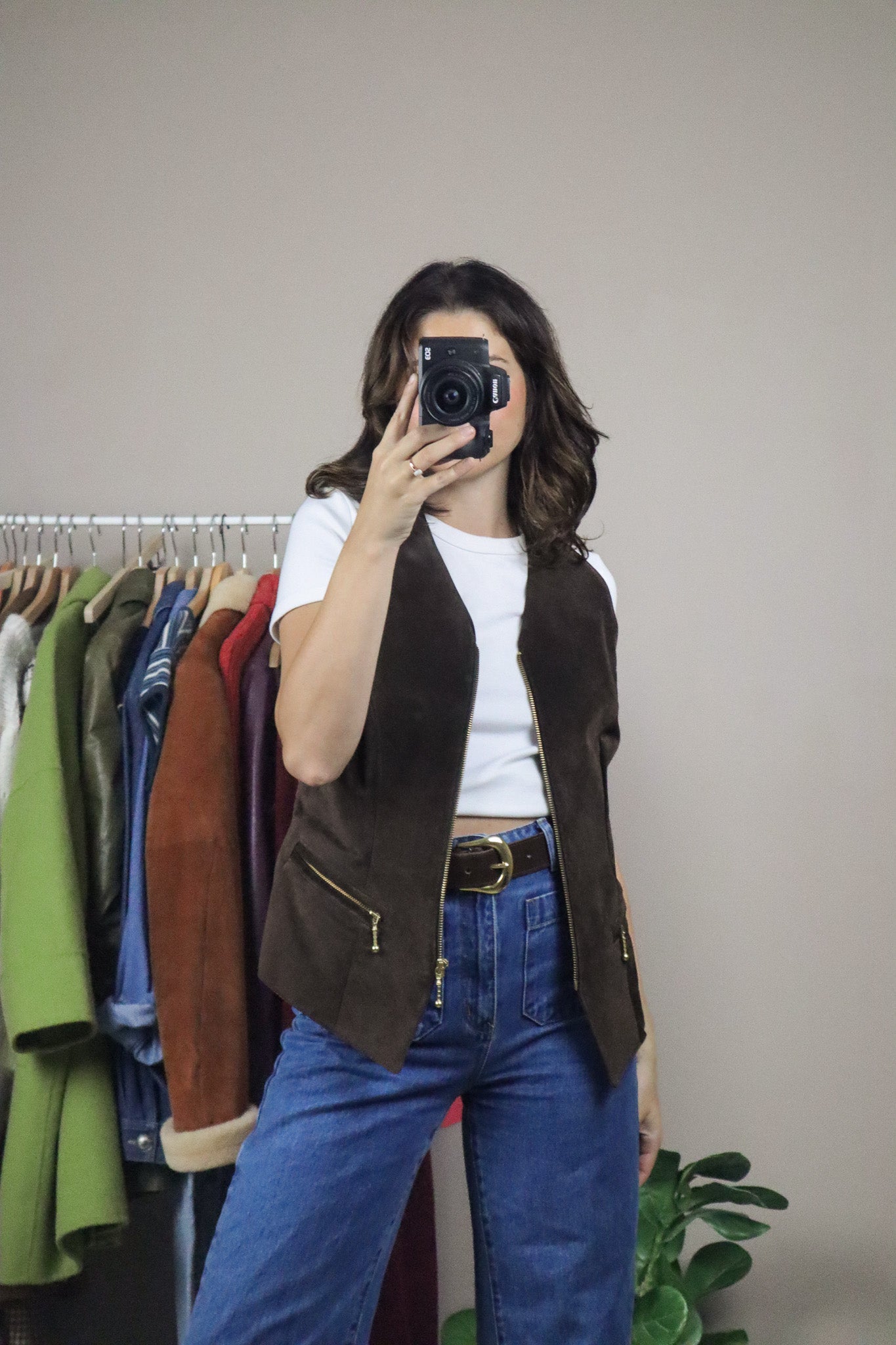 Made in Canada x Vintage x Suede Vest (S)