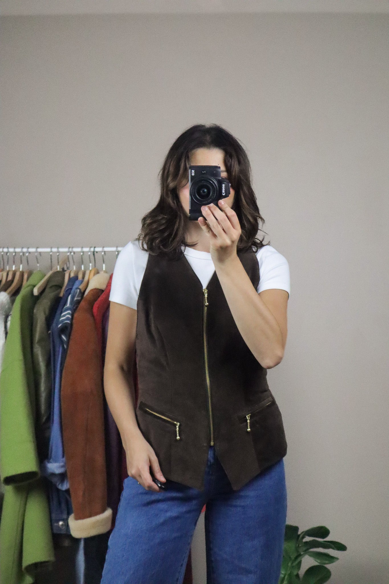 Made in Canada x Vintage x Suede Vest (S)