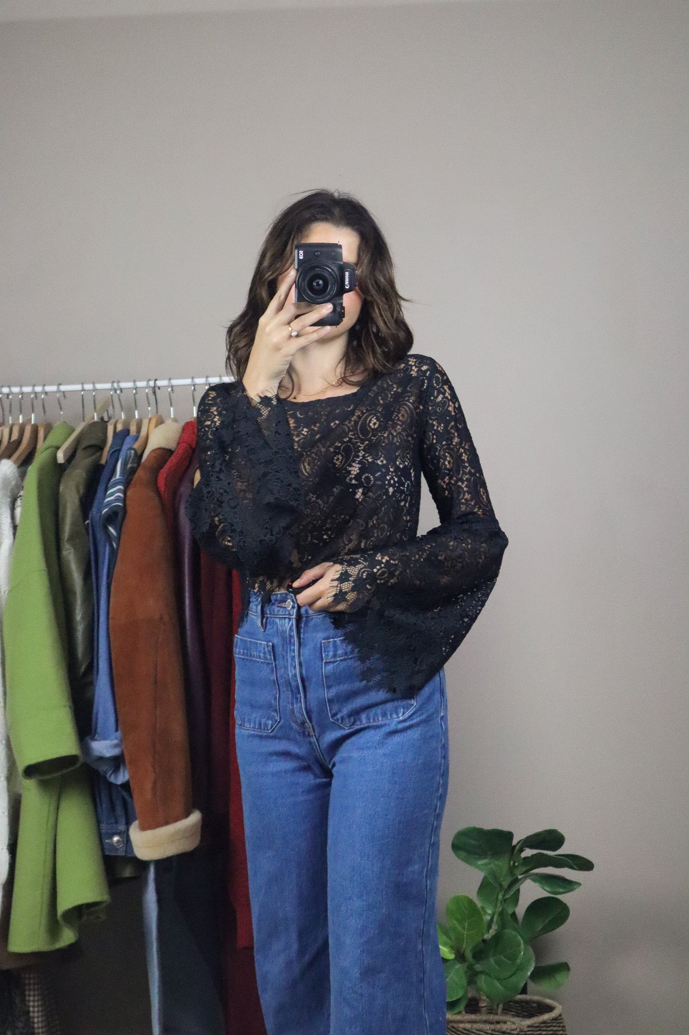 For Love & Lemons x Lace Cropped Blouse (S)