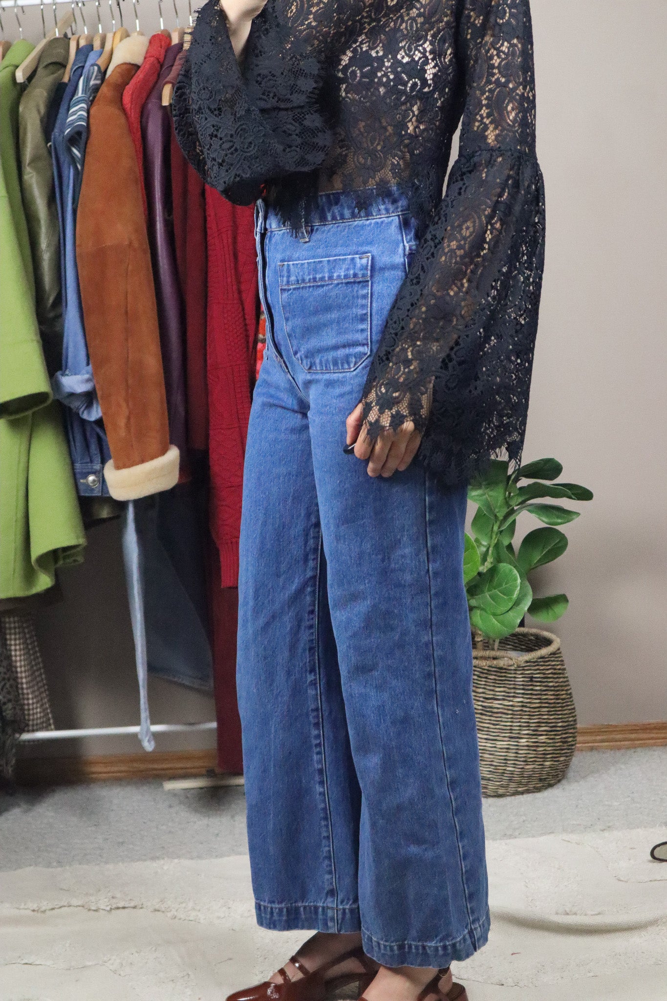 For Love & Lemons x Lace Cropped Blouse (S)