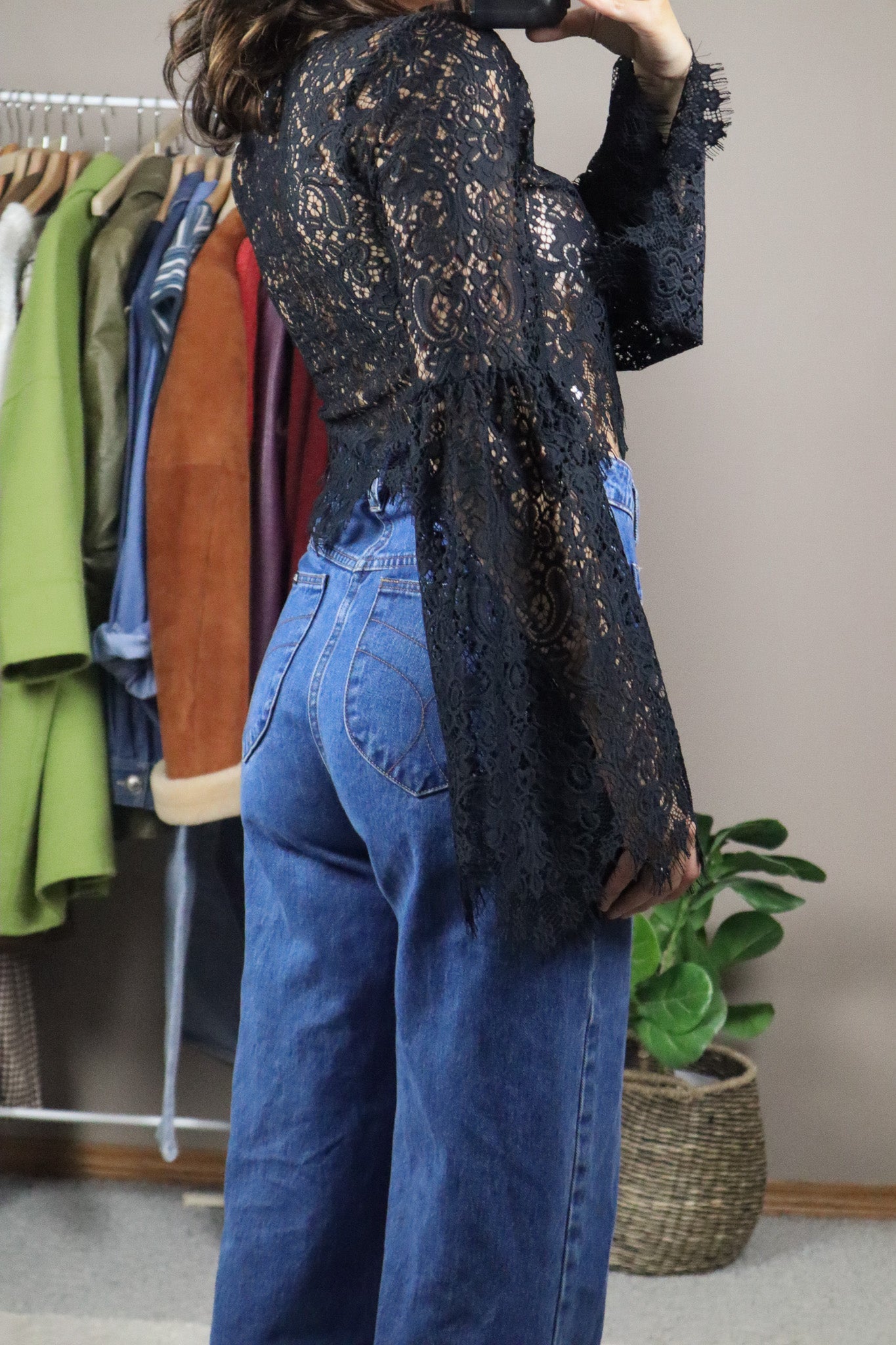 For Love & Lemons x Lace Cropped Blouse (S)