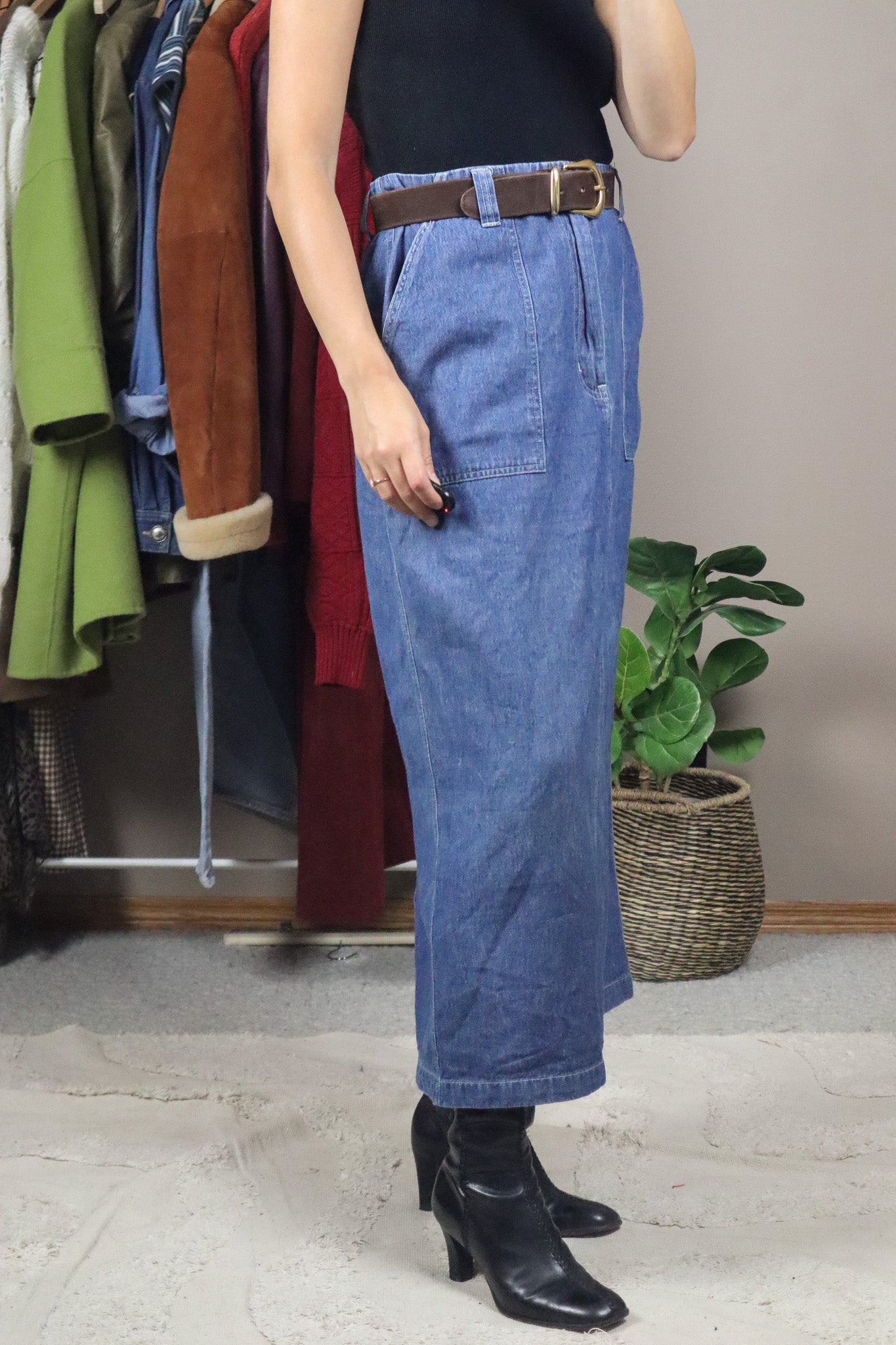 Vintage x Denim Maxi Skirt (12/14)