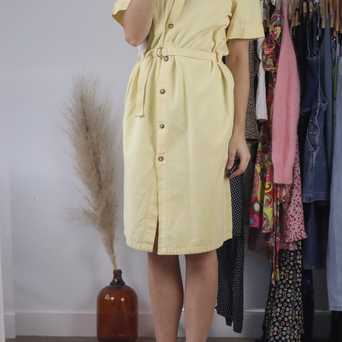Made in Canada x Vintage Deadstock x Button Up Dress (M)
