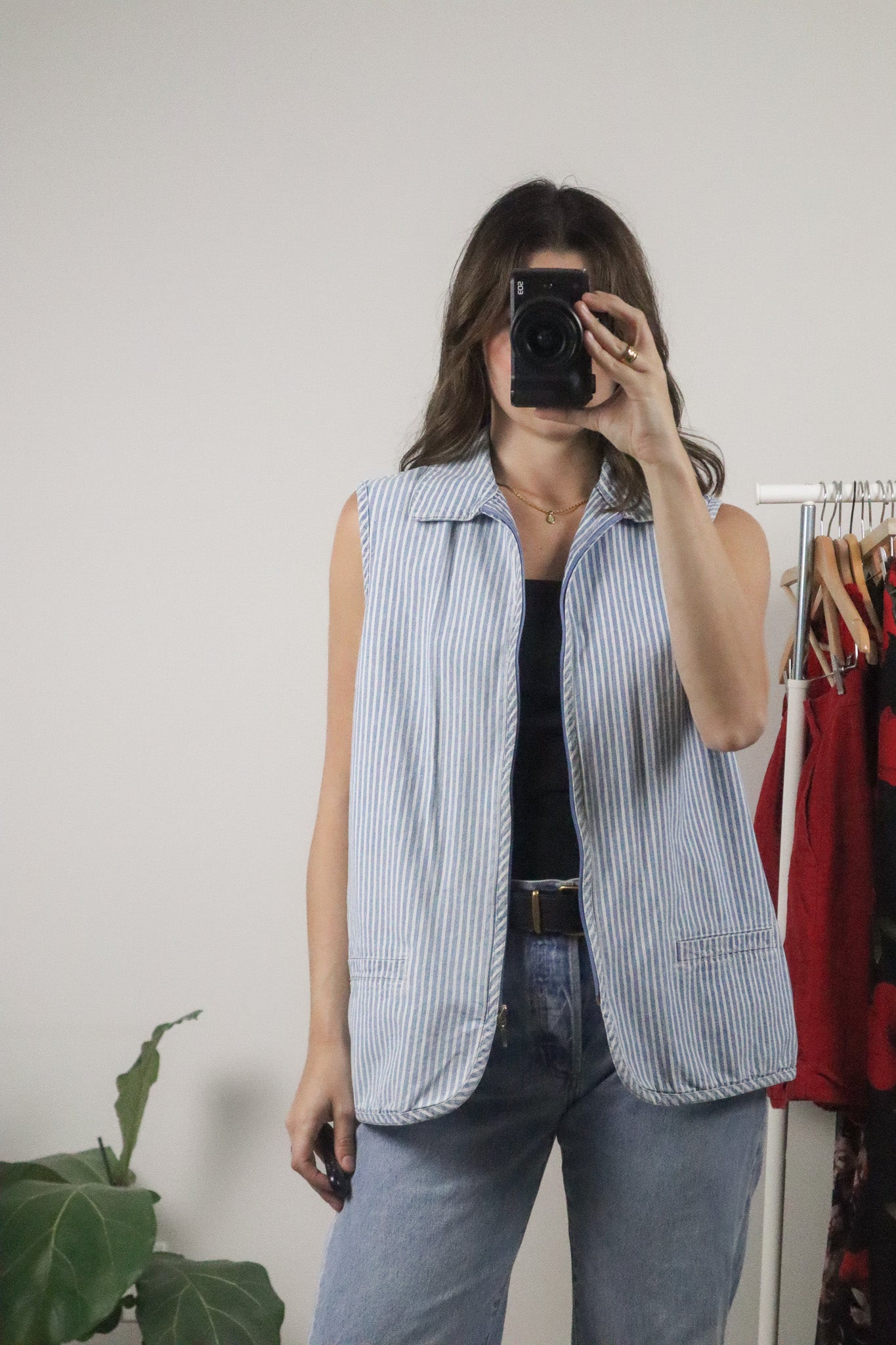 Vintage x Cotton Pinstrip Vest (L)