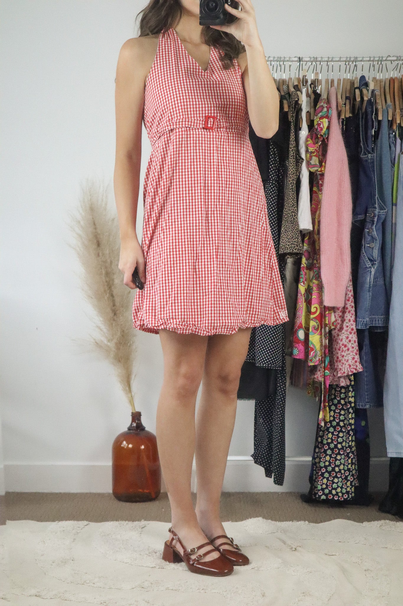 Vintage x Gingham Halter Dress (6/8)