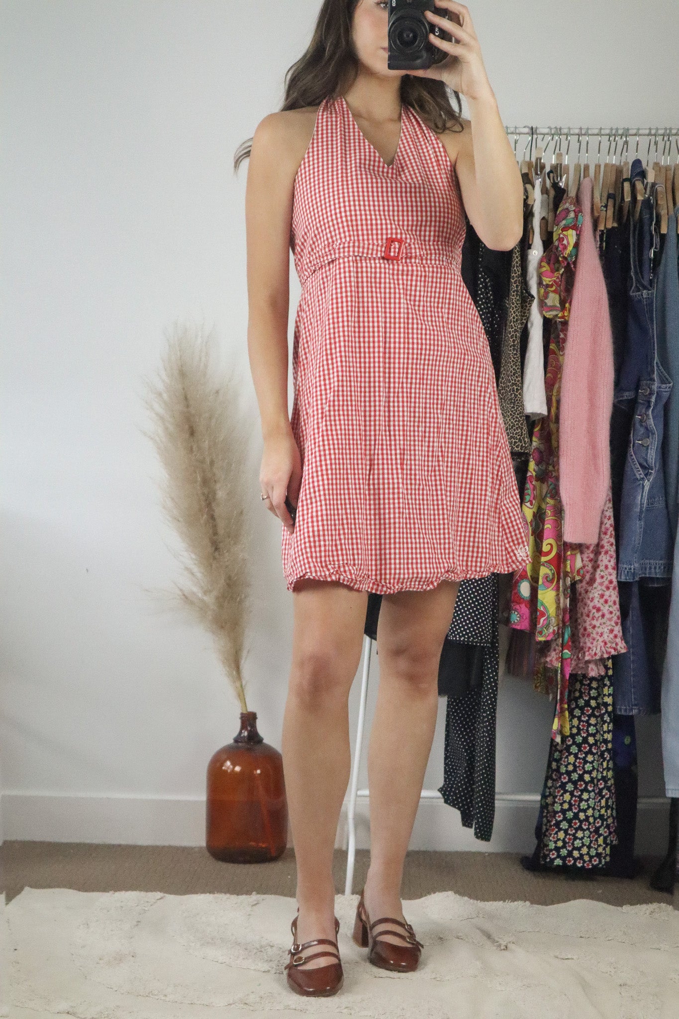 Vintage x Gingham Halter Dress (6/8)