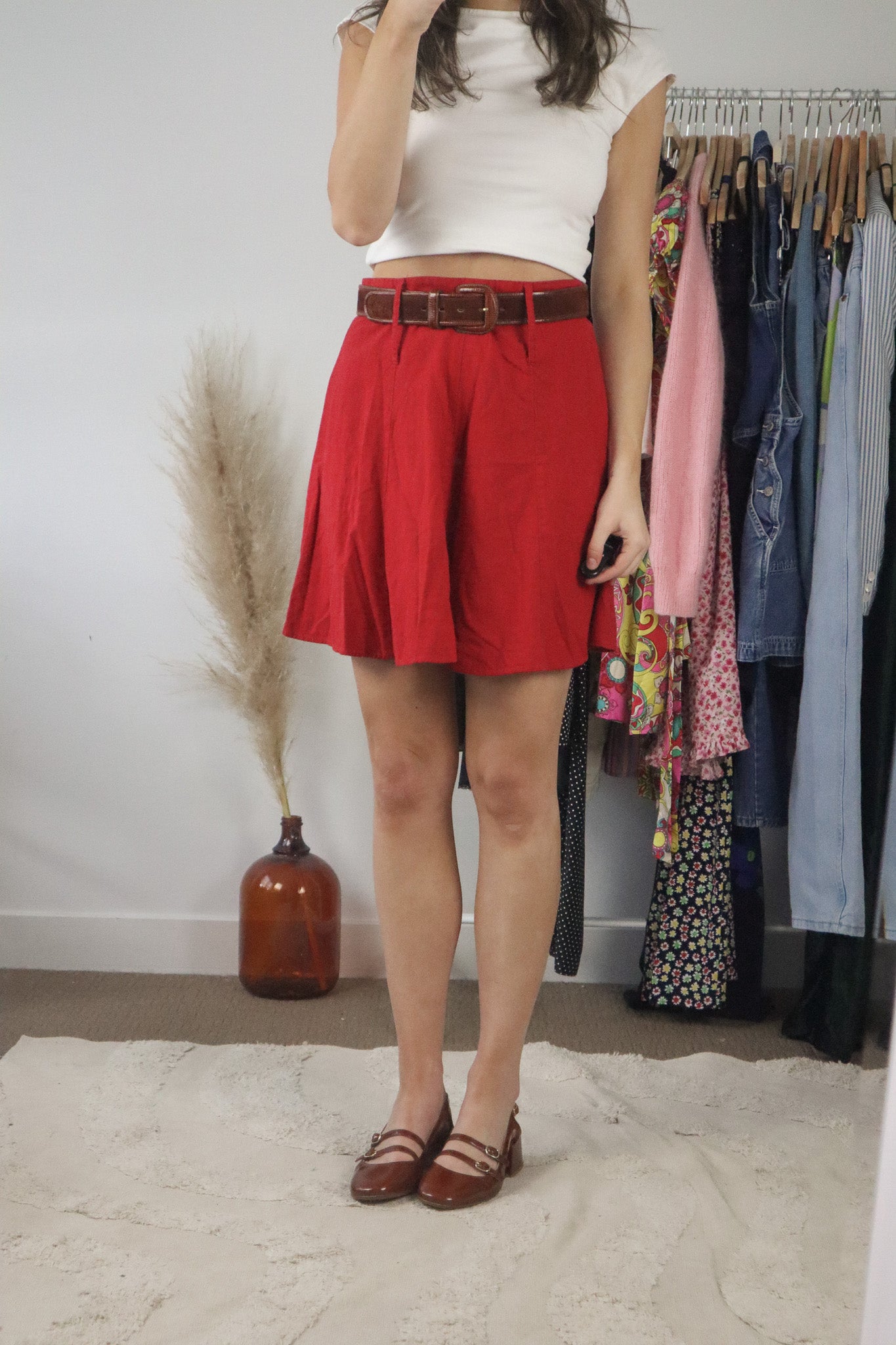 Made in USA x Vintage x Linen Blend Skirt (8)