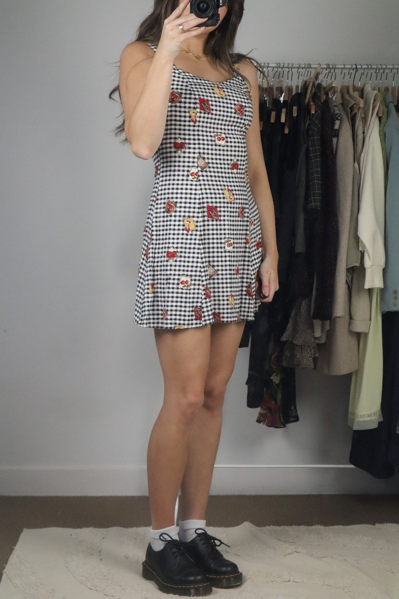 Made in Canada x Vintage x Gingham & Patterned Dress (S)