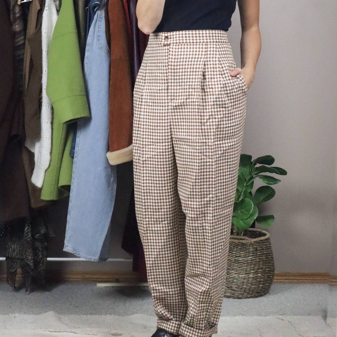 Made in Canada x Vintage x Deadstock Wool Houndstooth Pants (16)