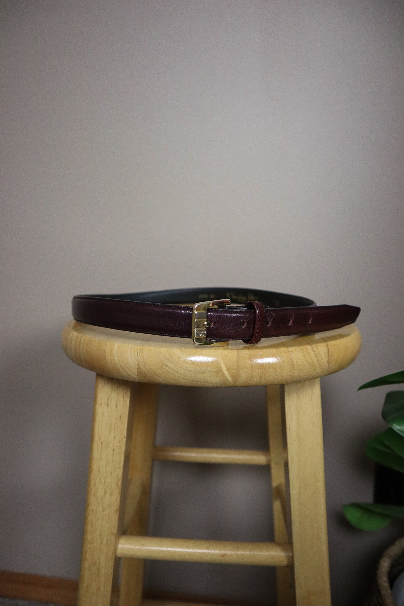 Vintage x Dior Leather Belt (M)