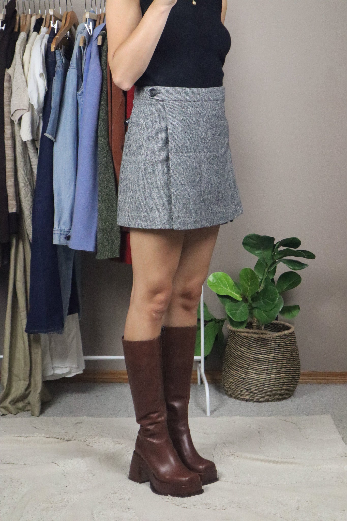 Vintage x Wool Blend Mini Skirt (10)