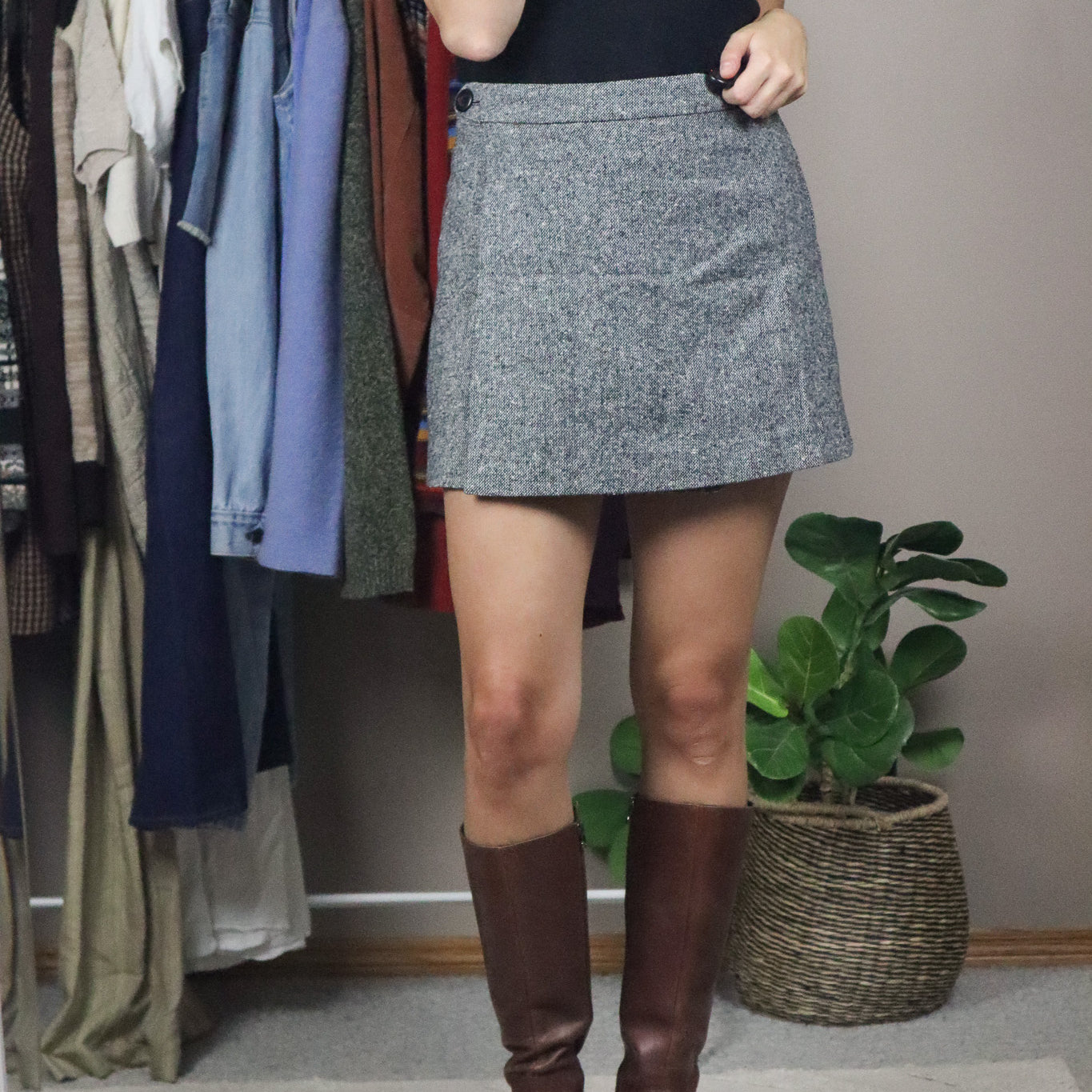 Vintage x Wool Blend Mini Skirt (10)