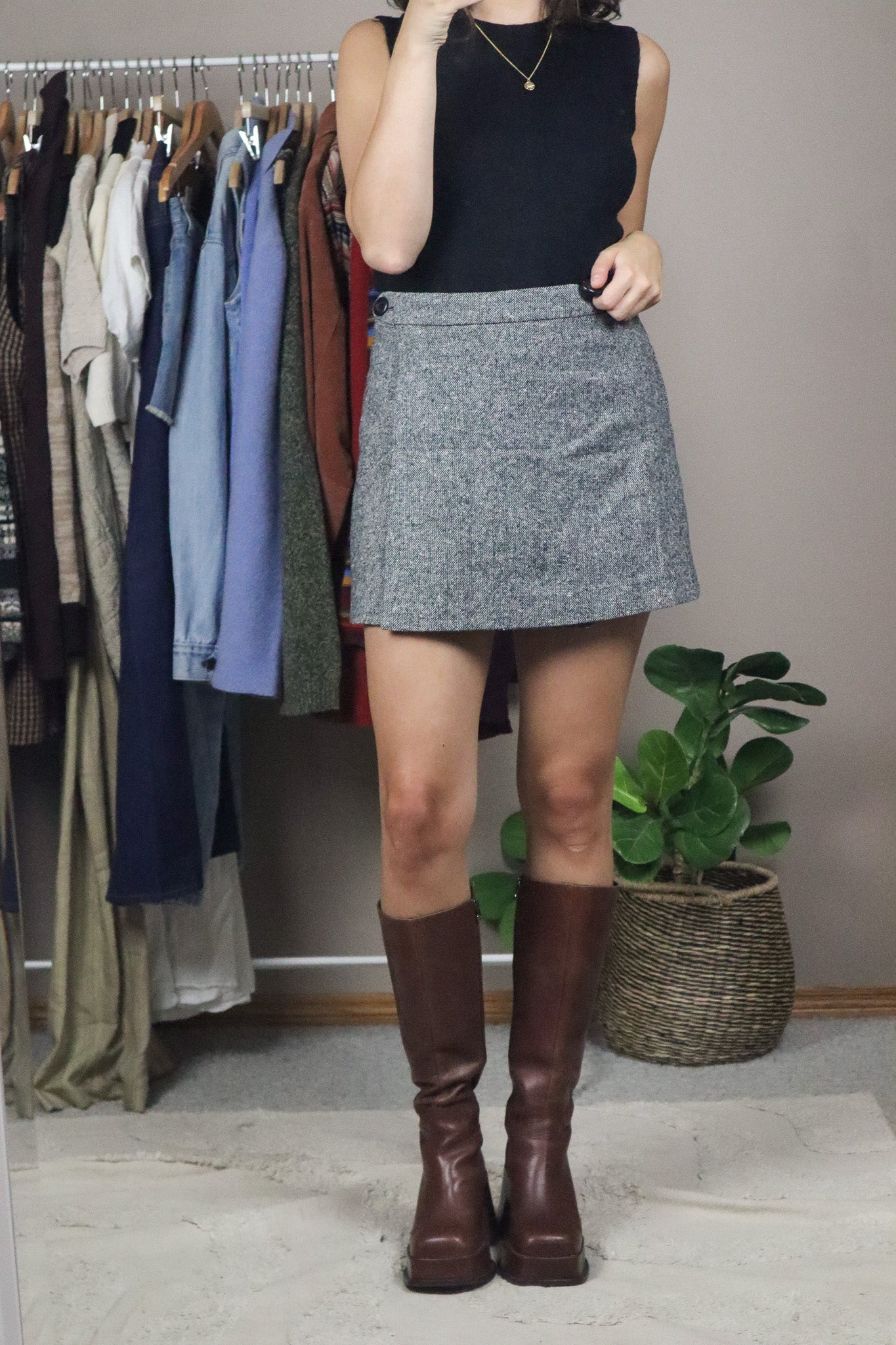 Vintage x Wool Blend Mini Skirt (10)