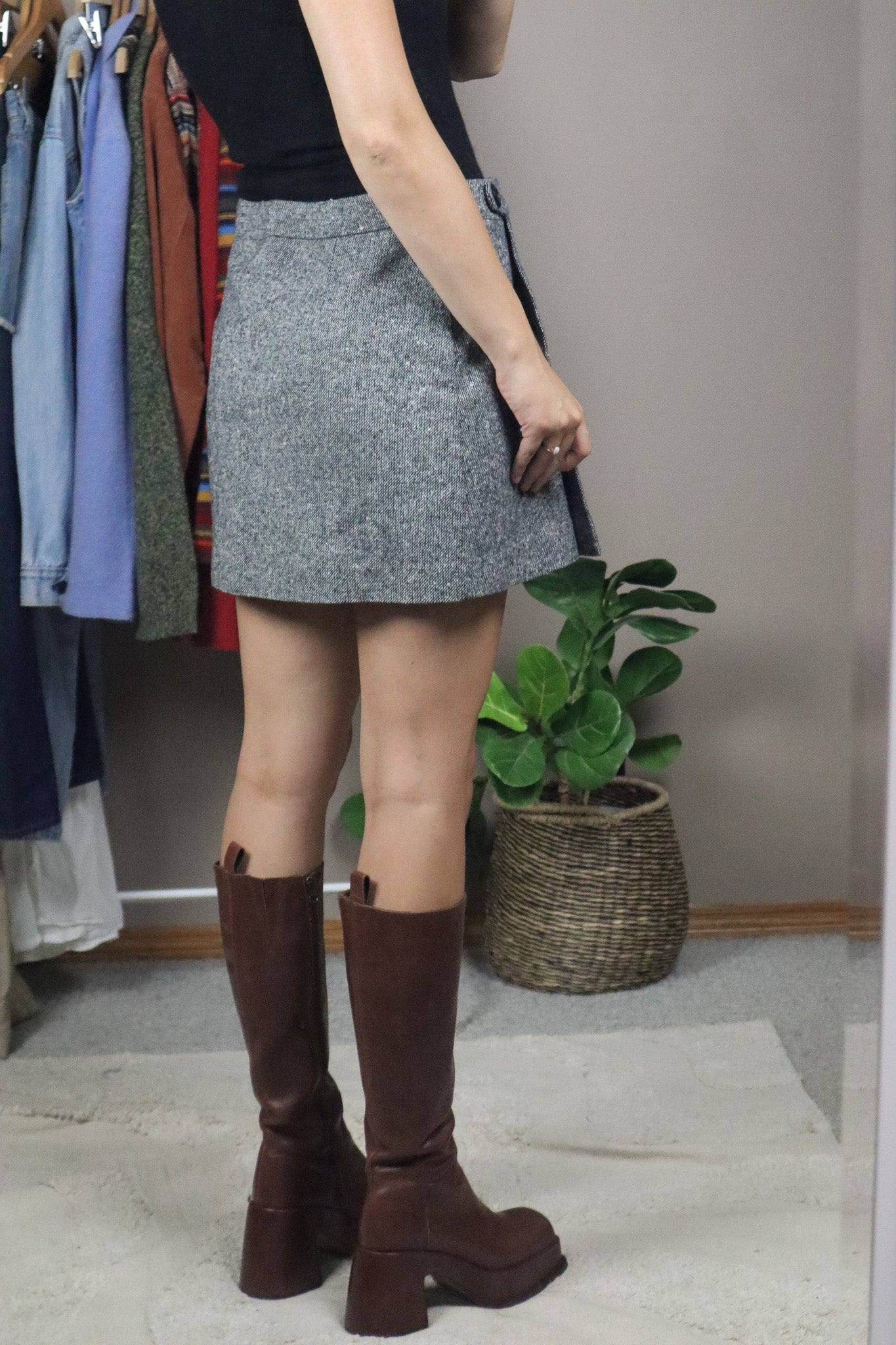 Vintage x Wool Blend Mini Skirt (10)