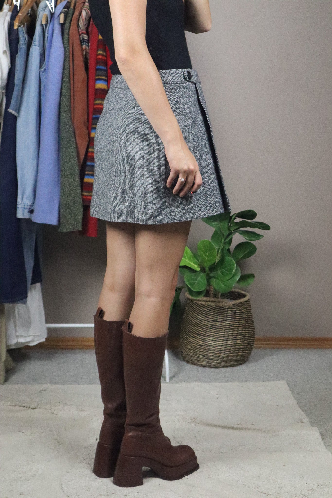 Vintage x Wool Blend Mini Skirt (10)