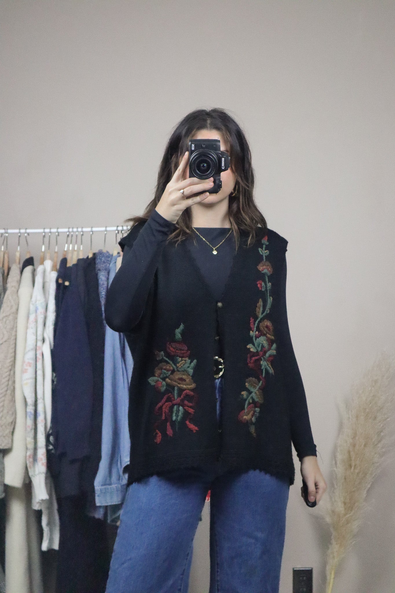 Vintage x Embroidered Wool Blend Vest (L/XL)