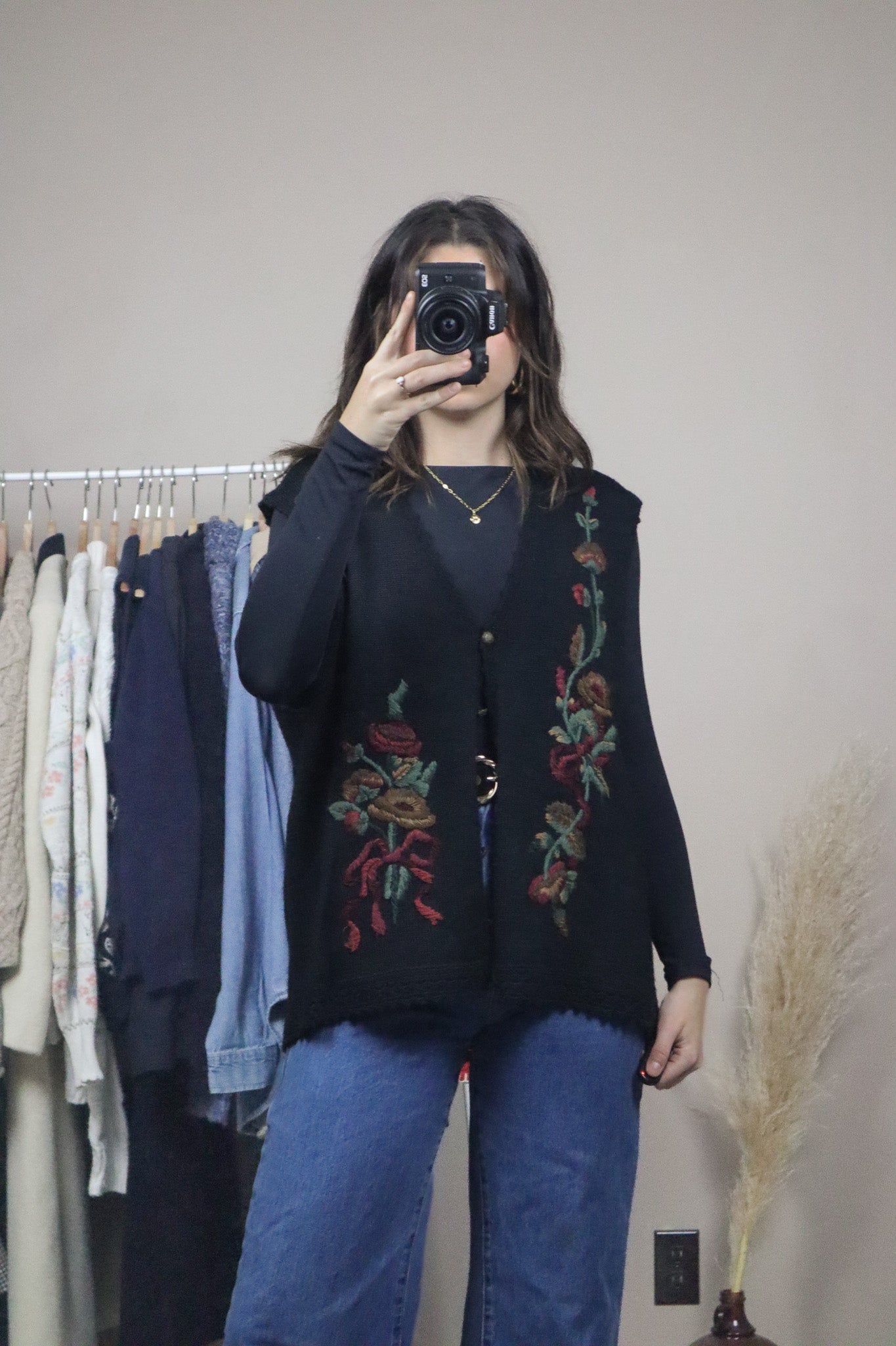 Vintage x Embroidered Wool Blend Vest (L/XL)