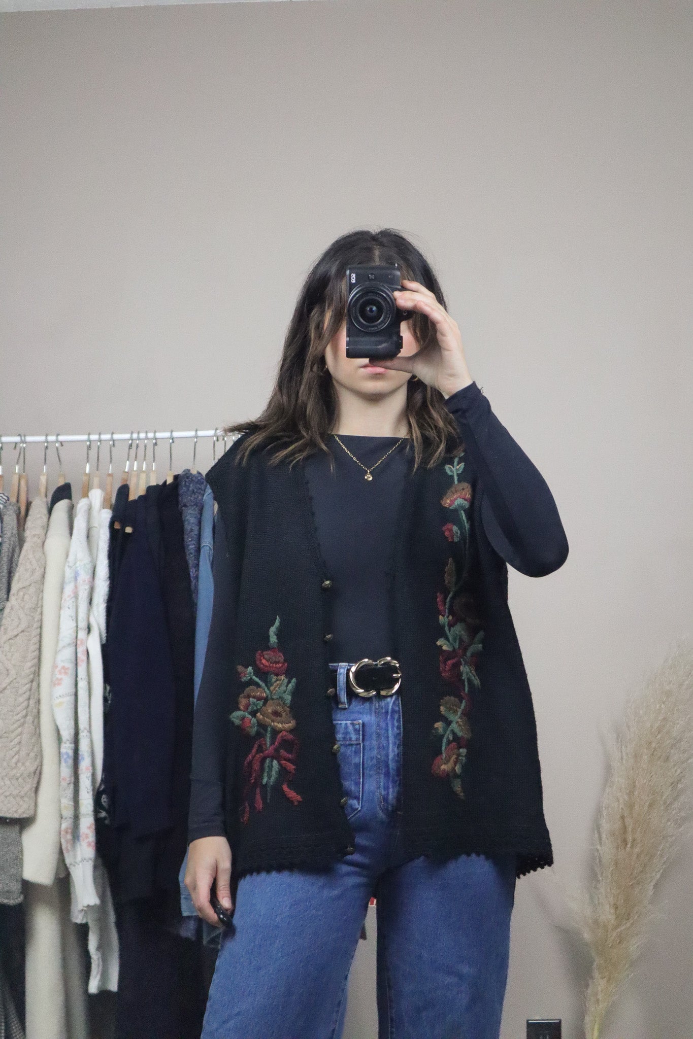 Vintage x Embroidered Wool Blend Vest (L/XL)