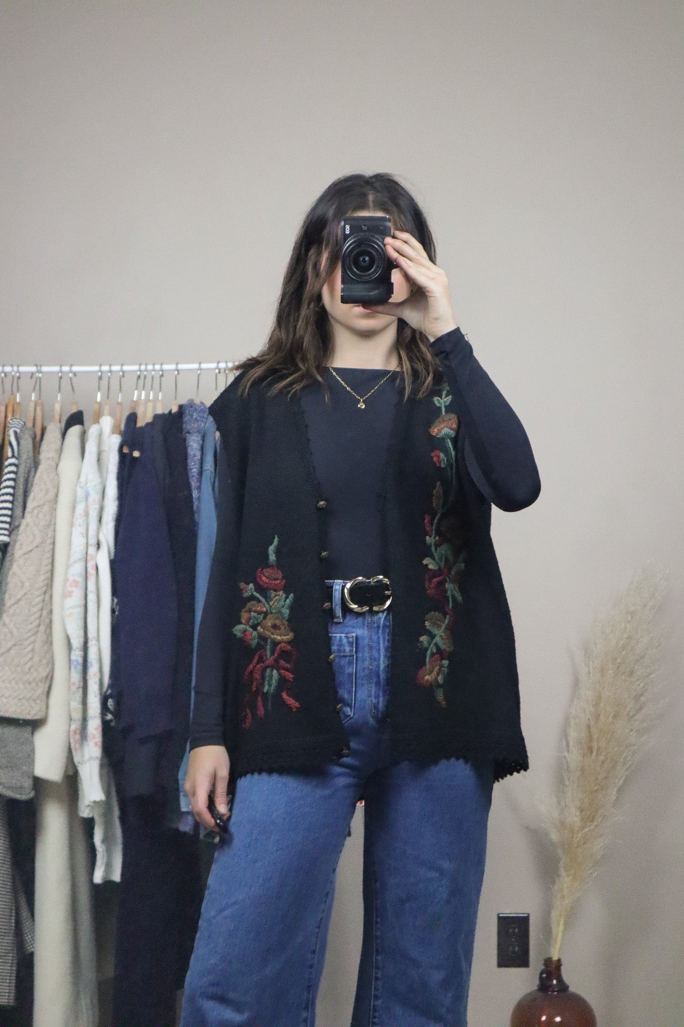 Vintage x Embroidered Wool Blend Vest (L/XL)