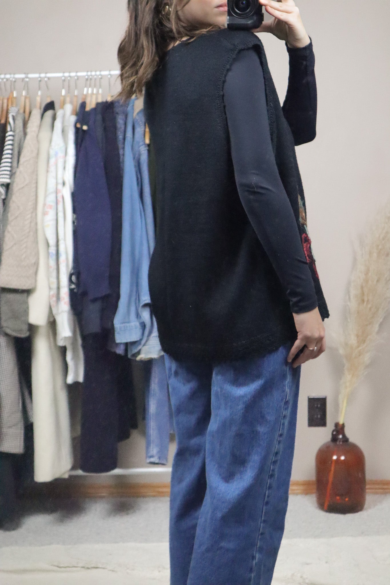 Vintage x Embroidered Wool Blend Vest (L/XL)