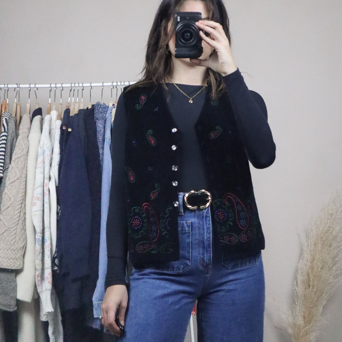 Vintage x Velvet Paisly Vest (M)