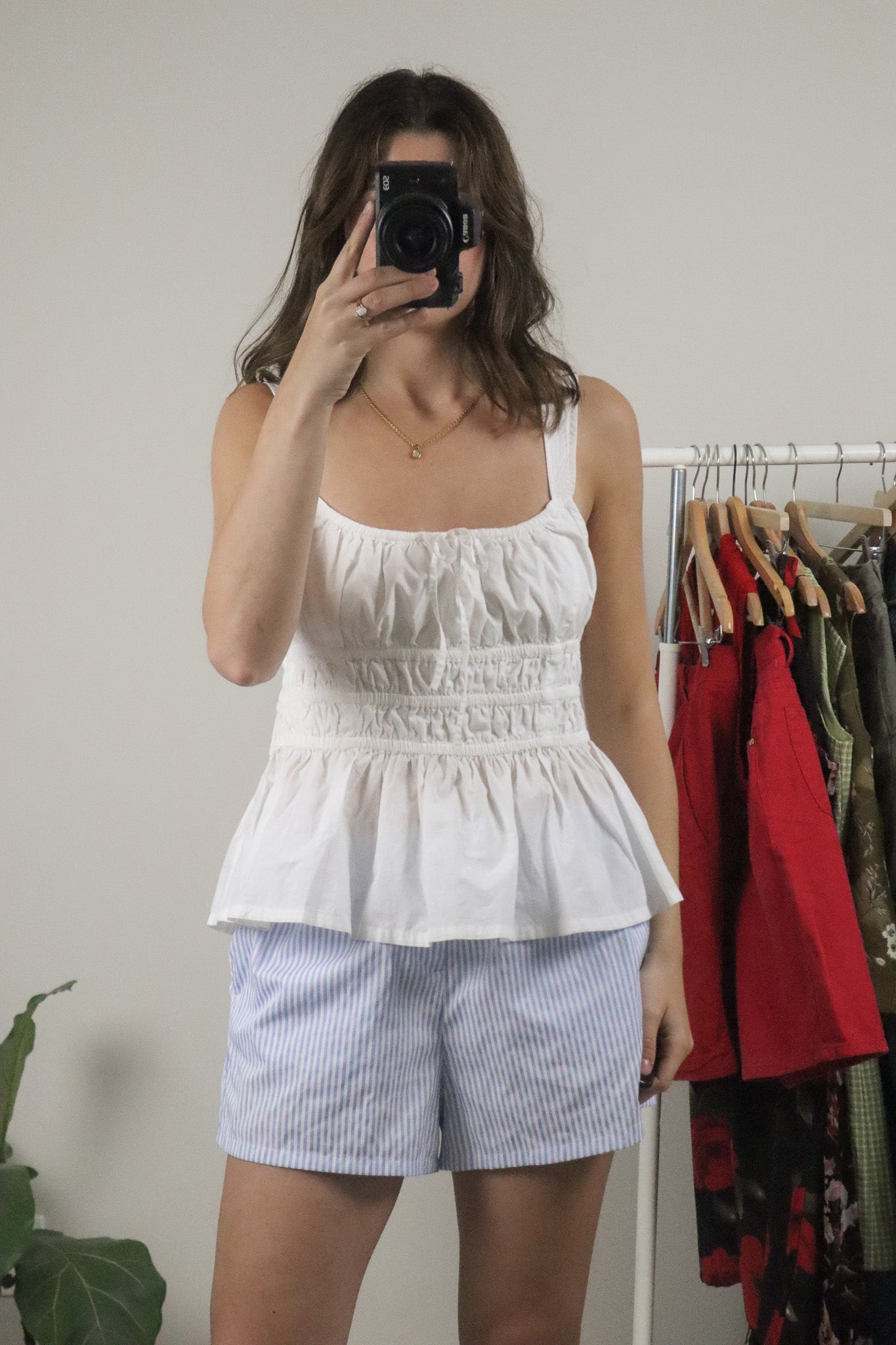 Aritzia x Poplin Cotton Crop Top (L/XL)