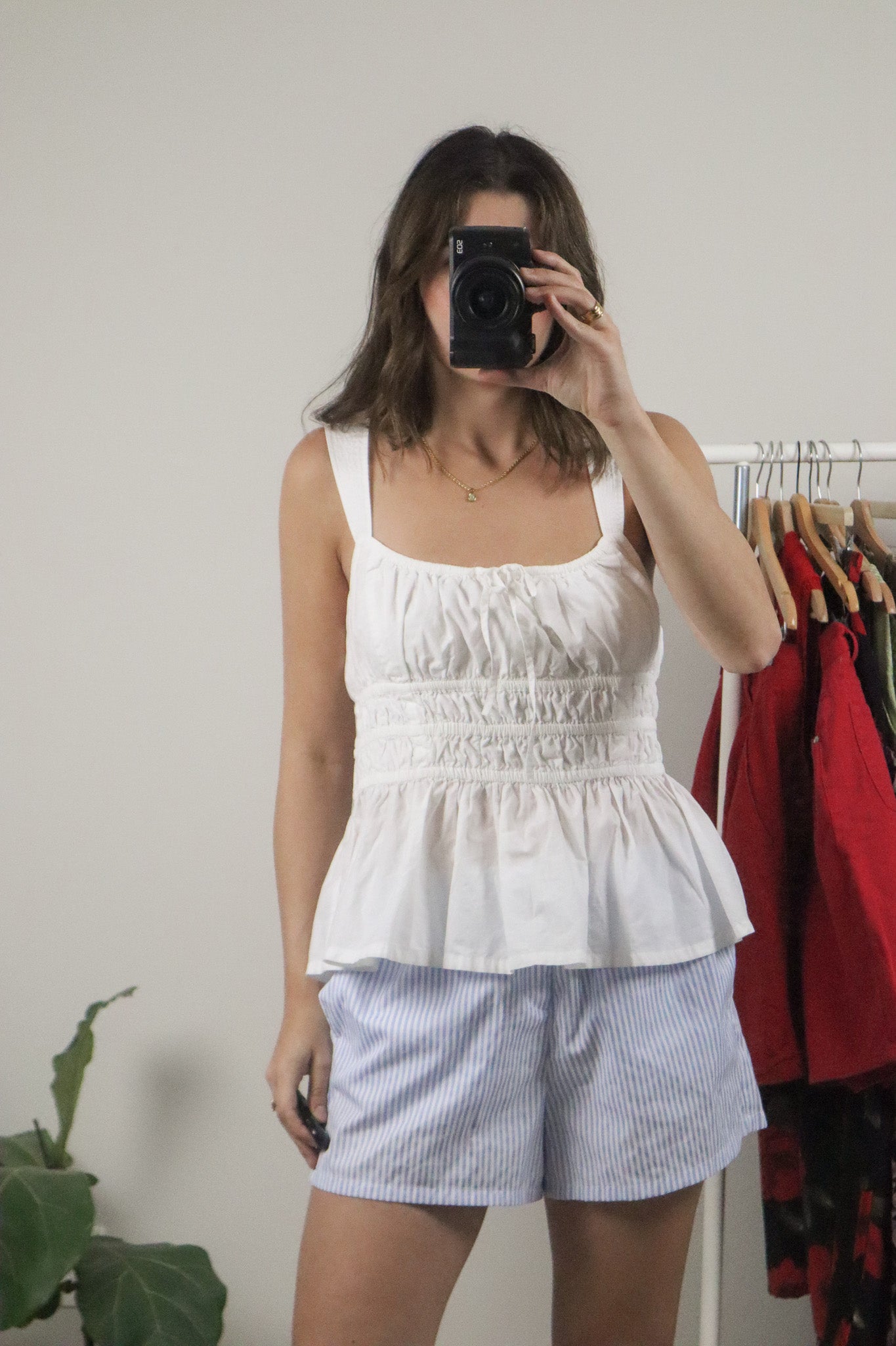 Aritzia x Poplin Cotton Crop Top (L/XL)