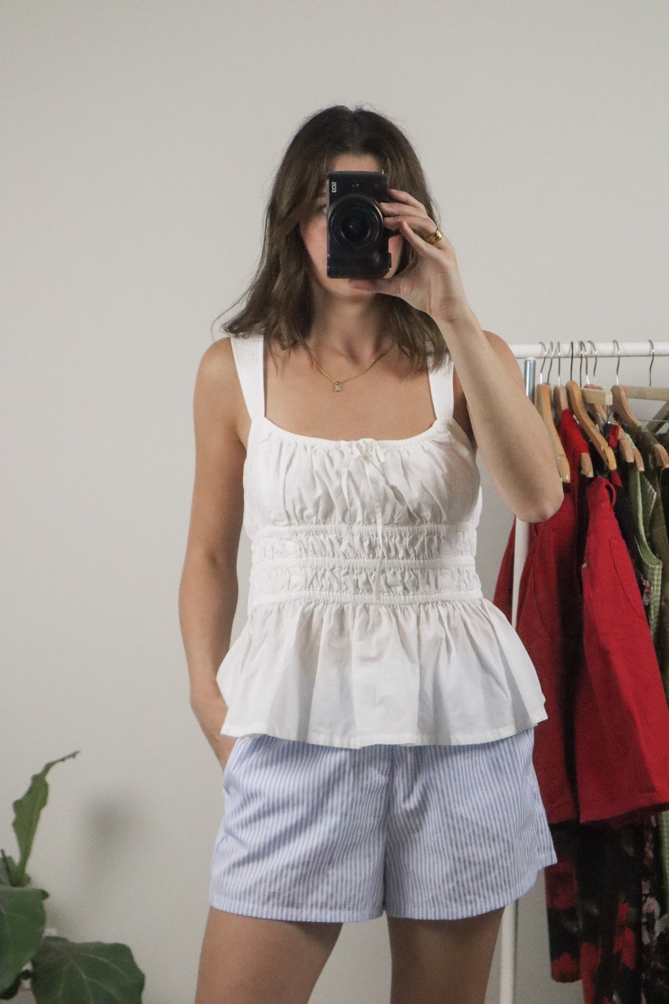 Aritzia x Poplin Cotton Crop Top (L/XL)