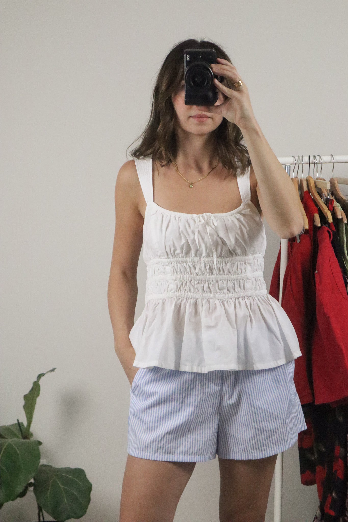 Aritzia x Poplin Cotton Crop Top (L/XL)