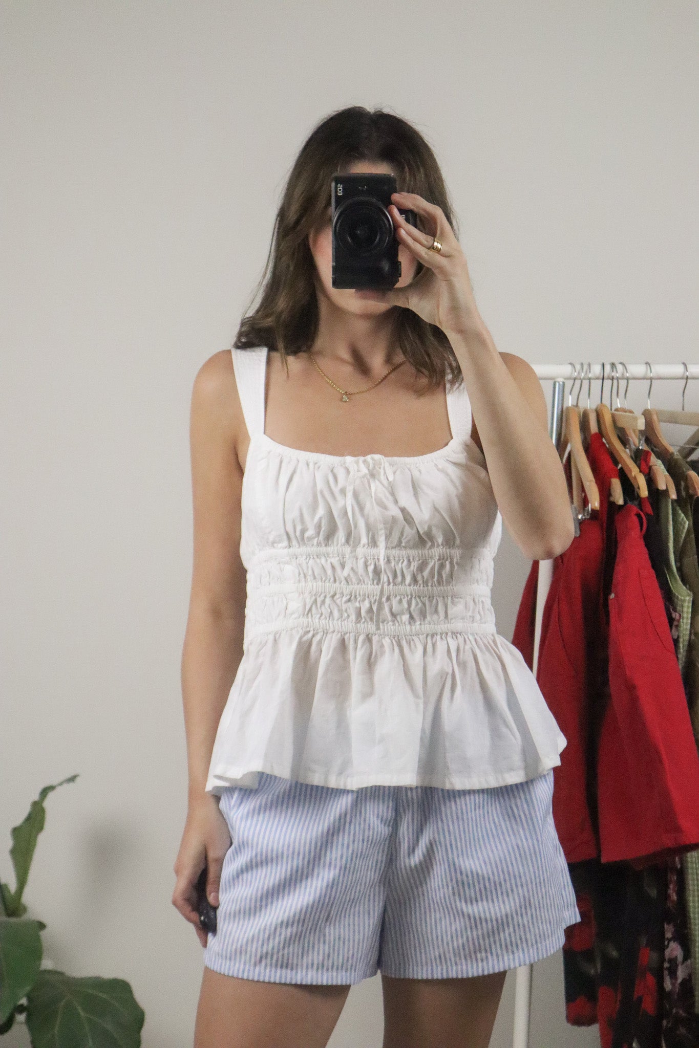 Aritzia x Poplin Cotton Crop Top (L/XL)