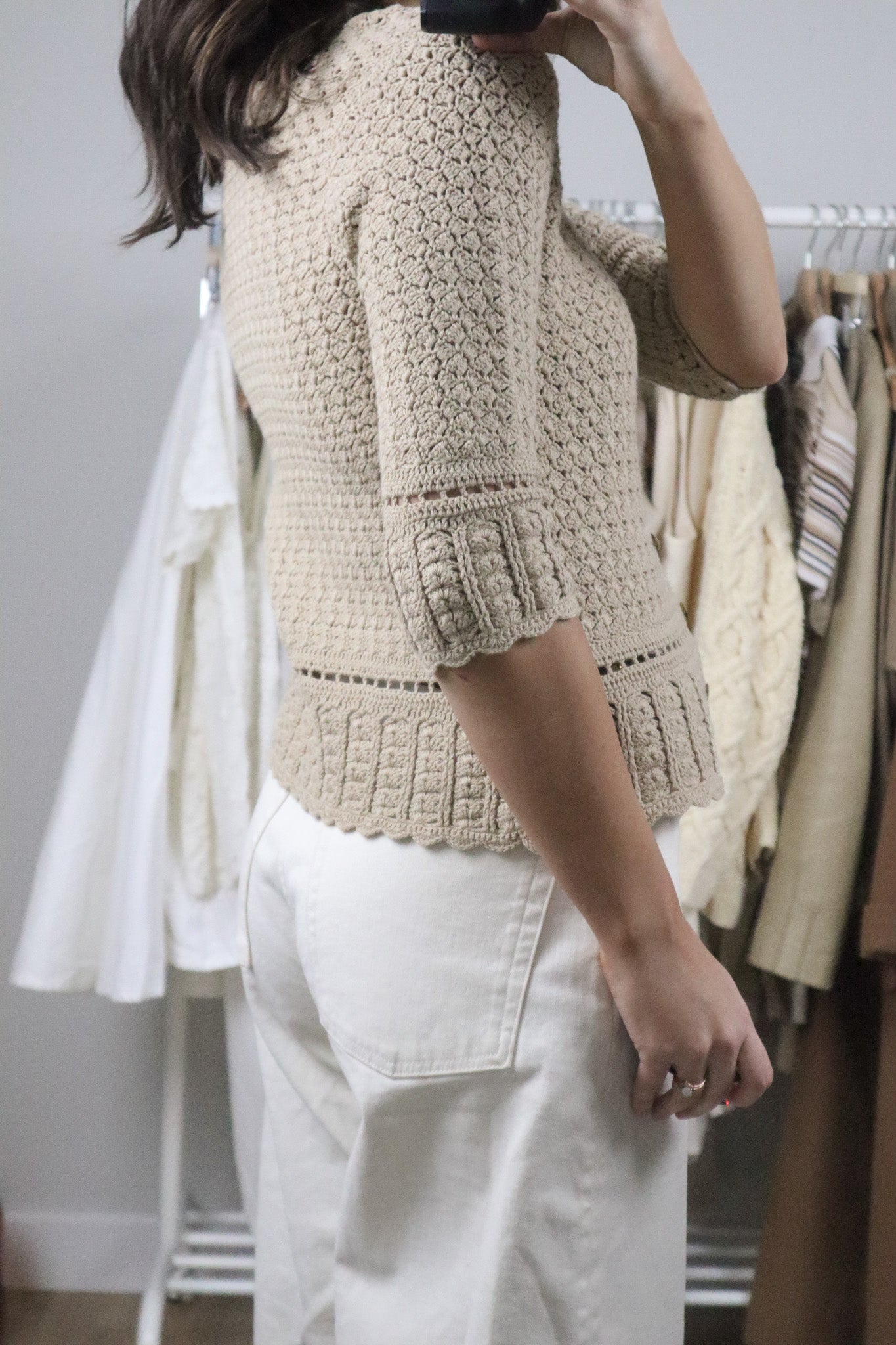 Vintage x Cotton Crochet Top (S)