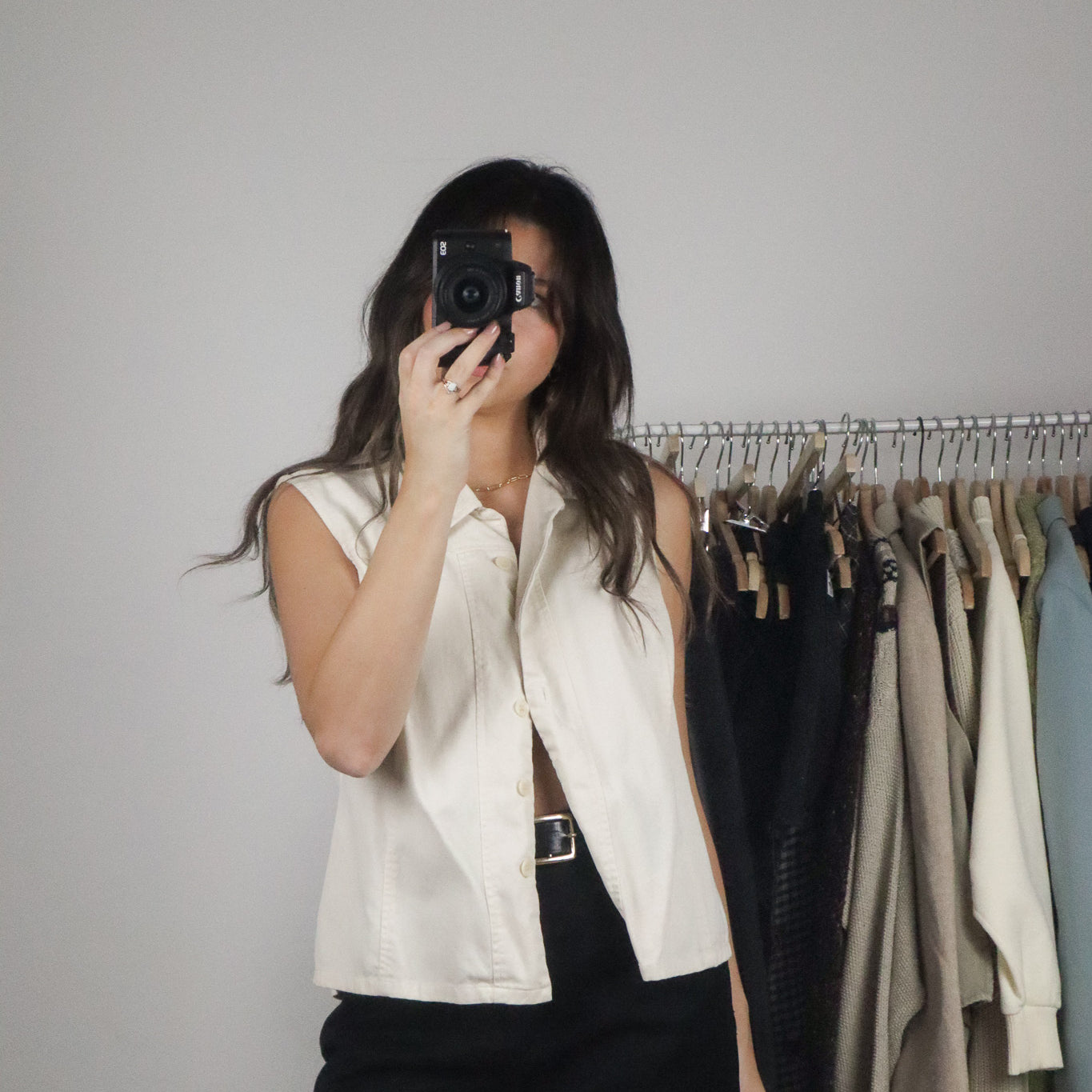 Made in Canada x Vintage x Button Up Tank (M)